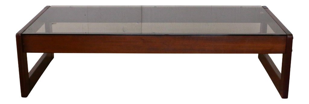 Percival Lafer Rosewood & Glass Coffee Table (1 of 10)