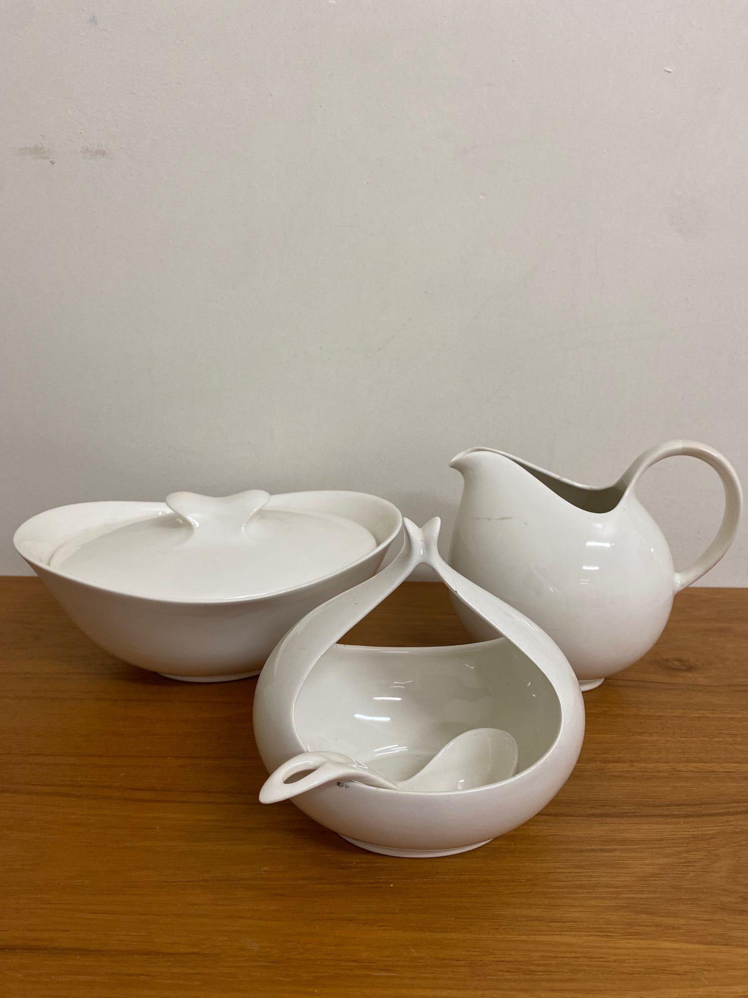 Eva Zeisel Hall White China Set (1 of 6)