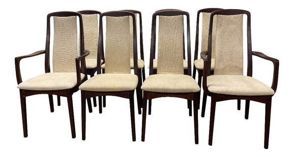 8 Svegards Markaryd Rosewood Dining Chairs: (R) Mid Century Modern Svegards Markaryd Rosewood Scandinavian Dining Chairs - Set of 8. A set of eight rosewood dining chairs by Svegards Markaryd of Sweden. The set includes two armchairs and six si