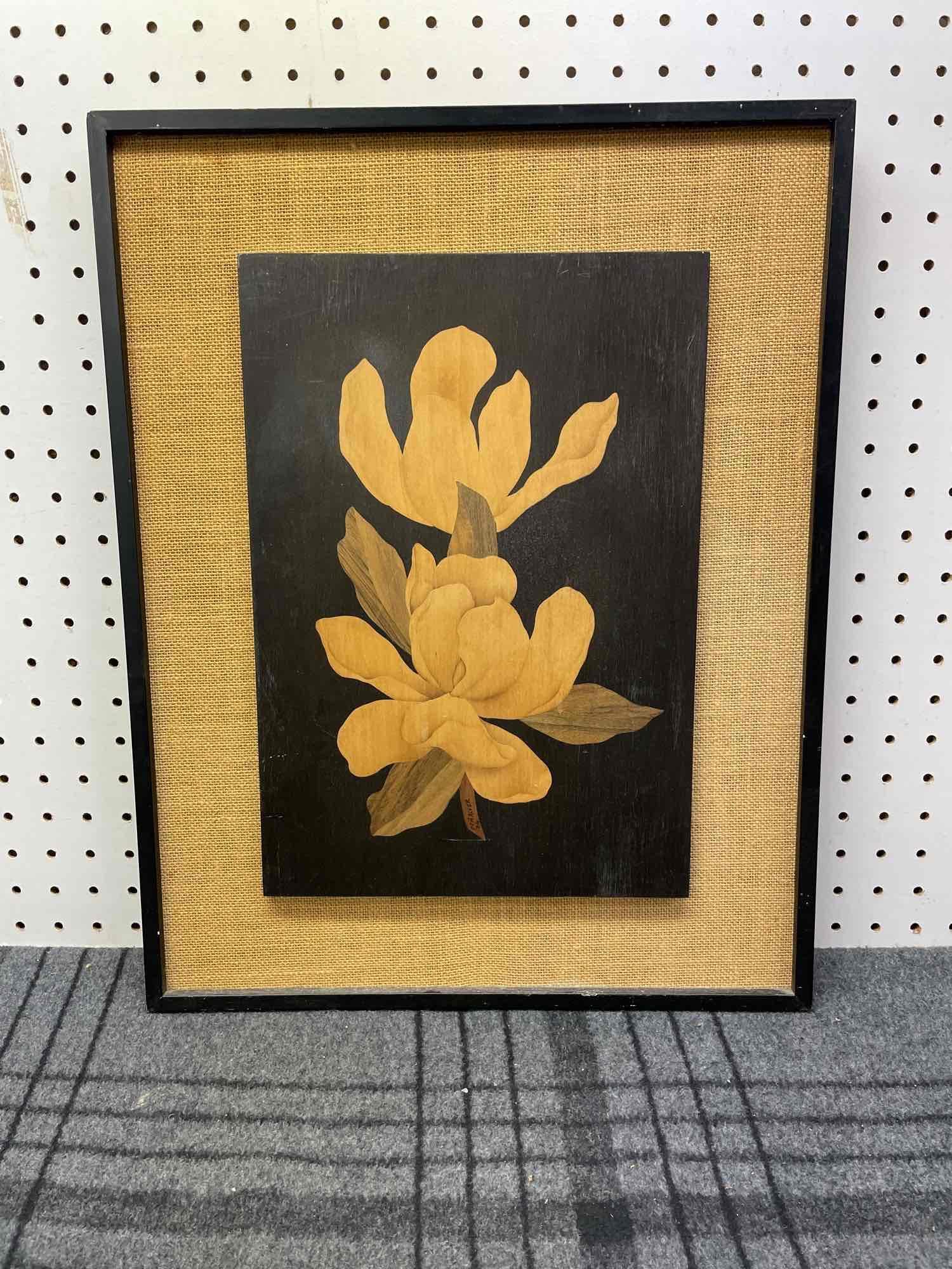 Wooden Flower Carved Wood Artwork (1 of 4)