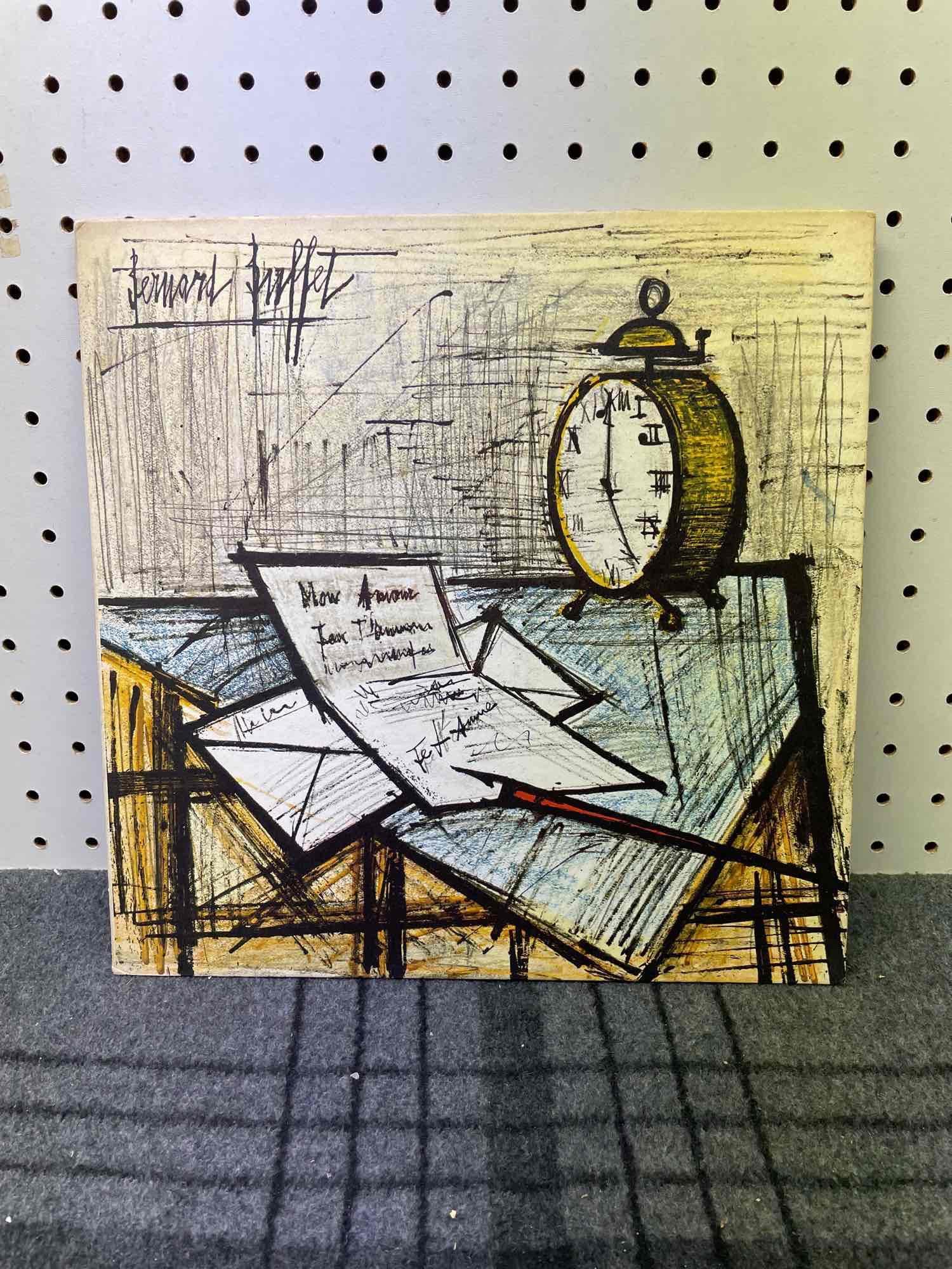 Bernard Buffet Designed Ella Fitzgerald Record: (Q) Vintage Bernard Buffet Designed Ella Fitzgerald record. Vintage Ella Fitzgerald record with cover by Bernard Buffet. 12-1/2" L x 12-1/2" W. Shipping available call (717) 576-0778 for a quote.