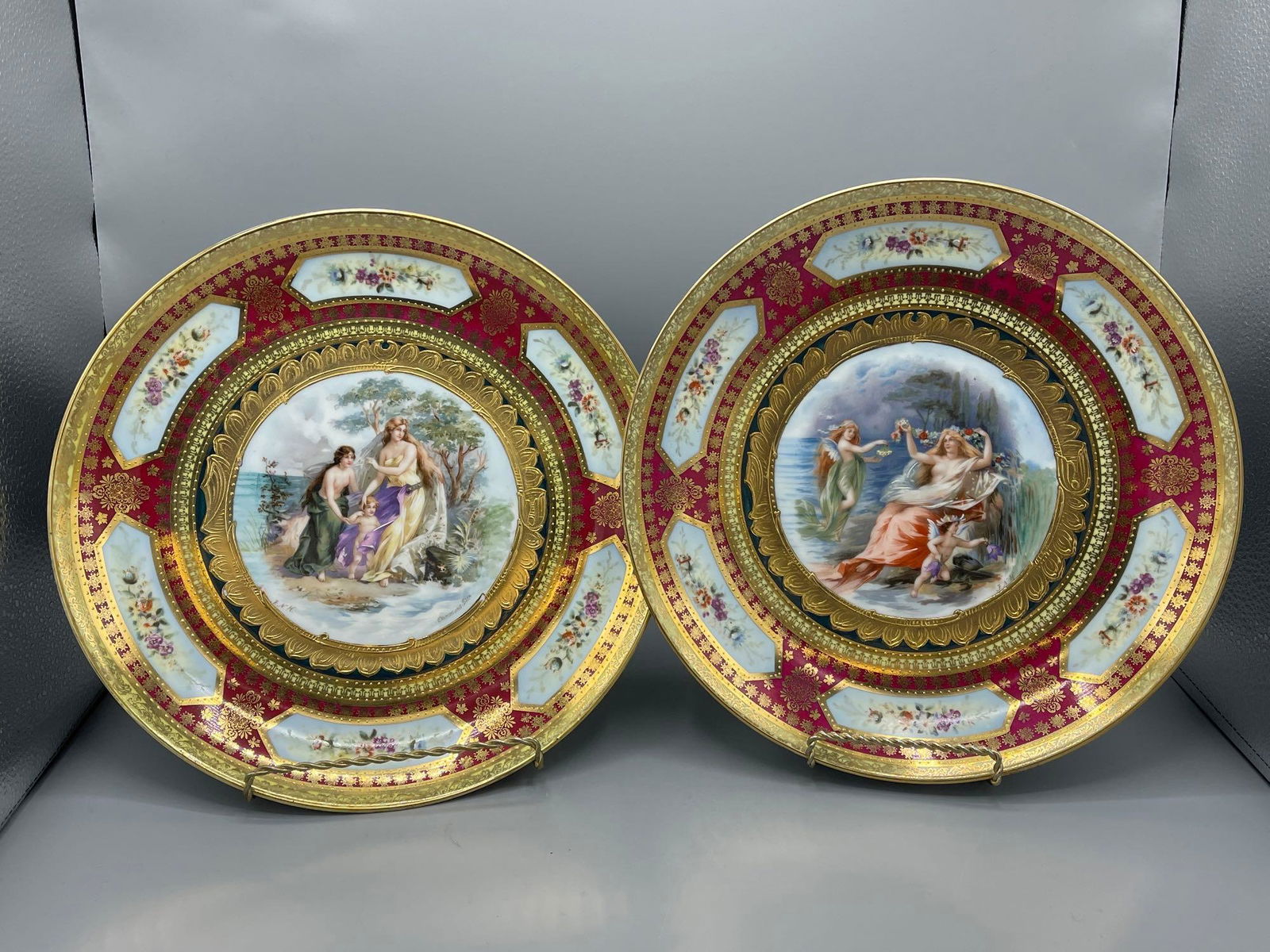 Two Royal Vienna Porcelain Plates (1 of 9)