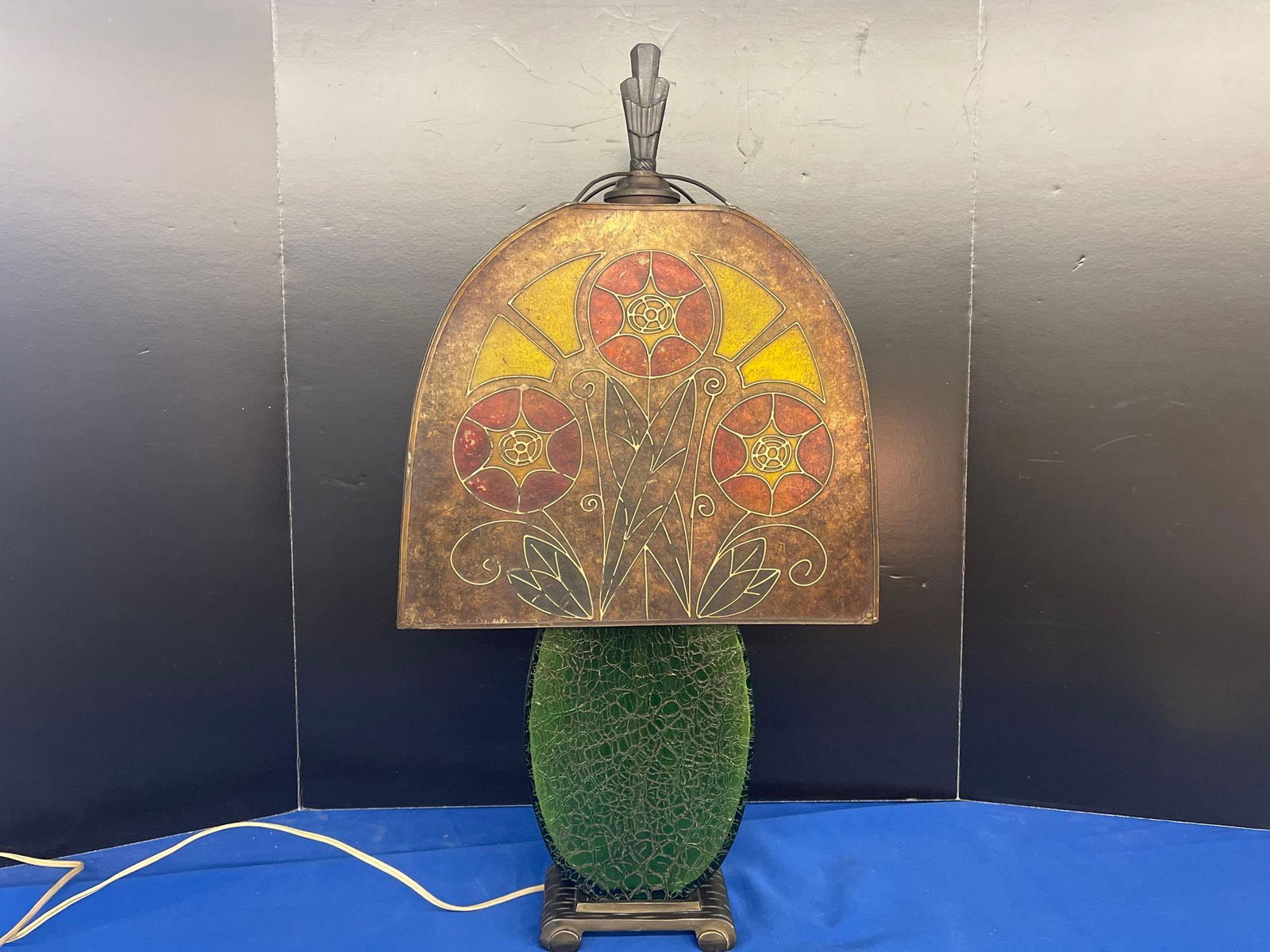 Art Deco Lamp with Mica Shade (1 of 5)