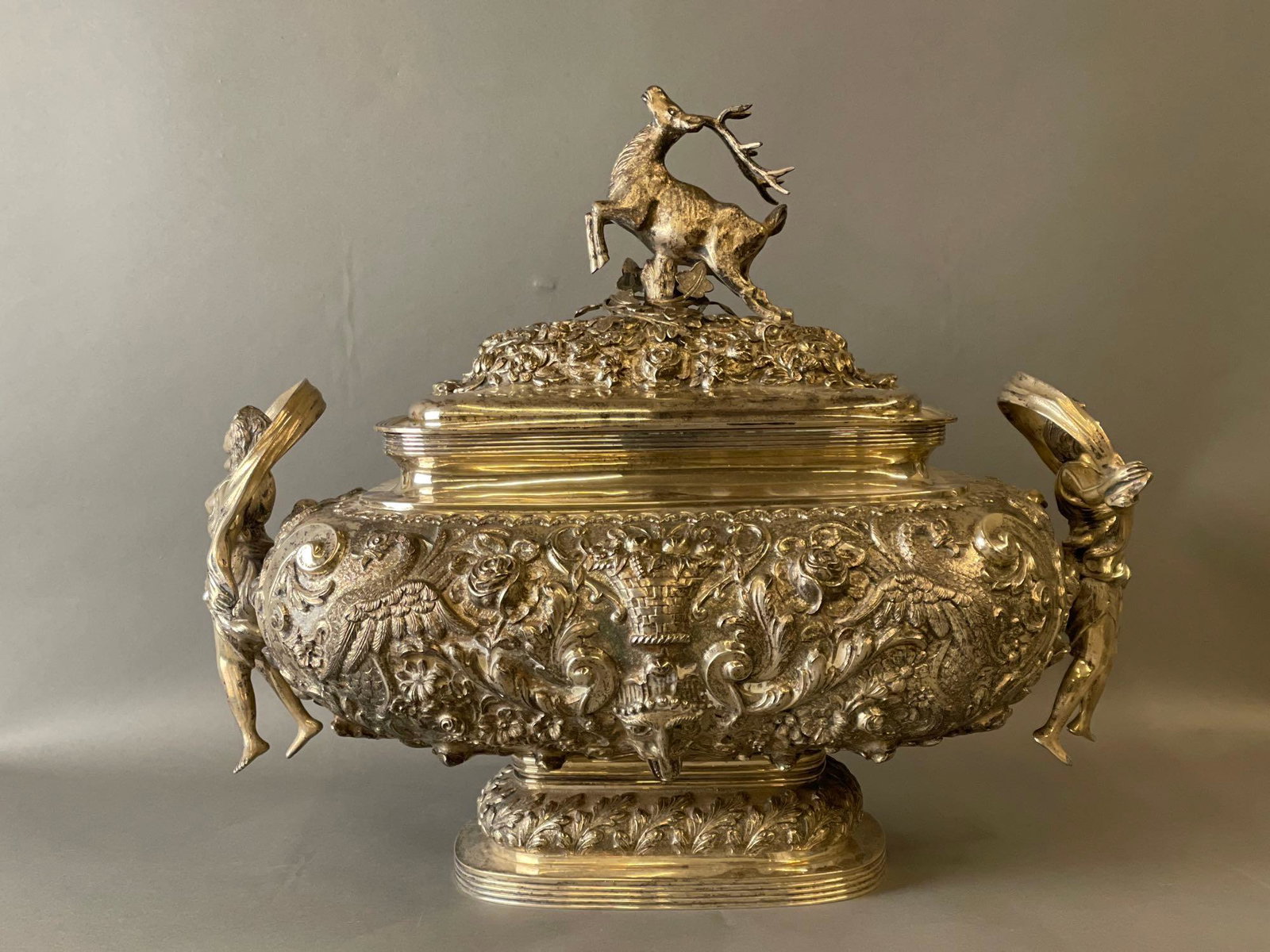 Large Portuguese Silver Soup Tureen with Cover (1 of 9)