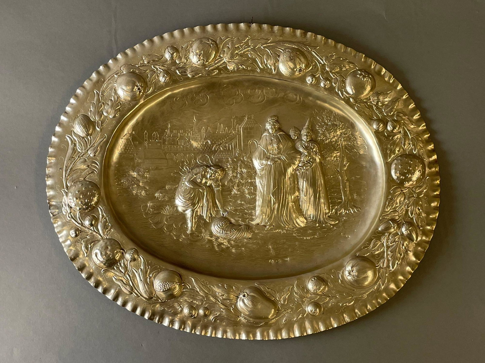 Continental Silver Religious-Themed Tray (1 of 6)