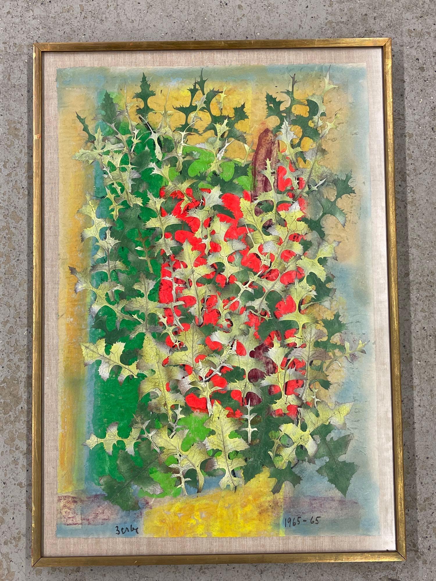 Karl Zerbe. Collage, Leaves (1 of 5)