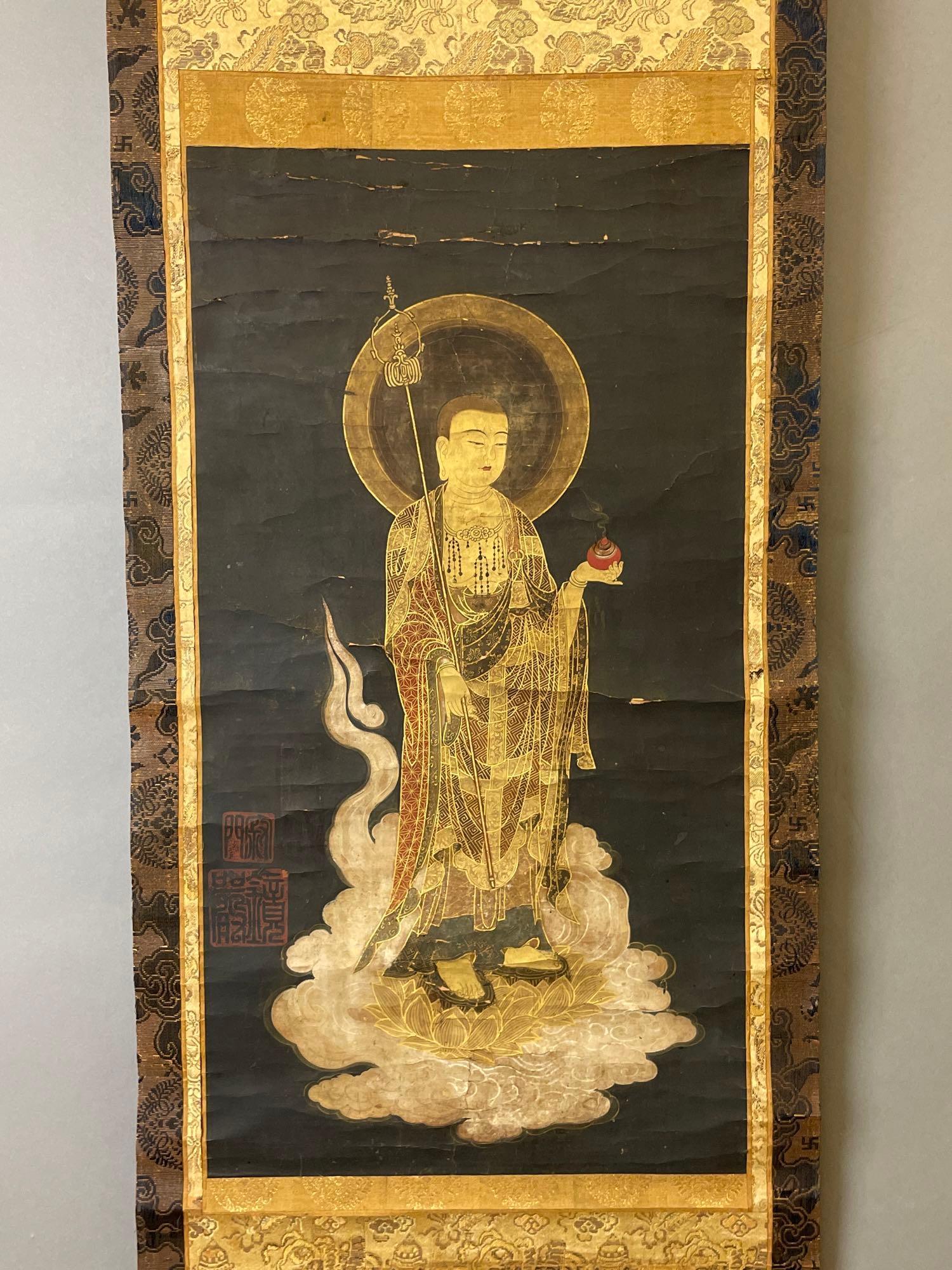 Buddhist Scroll Painting of Ksitigarbha (1 of 8)
