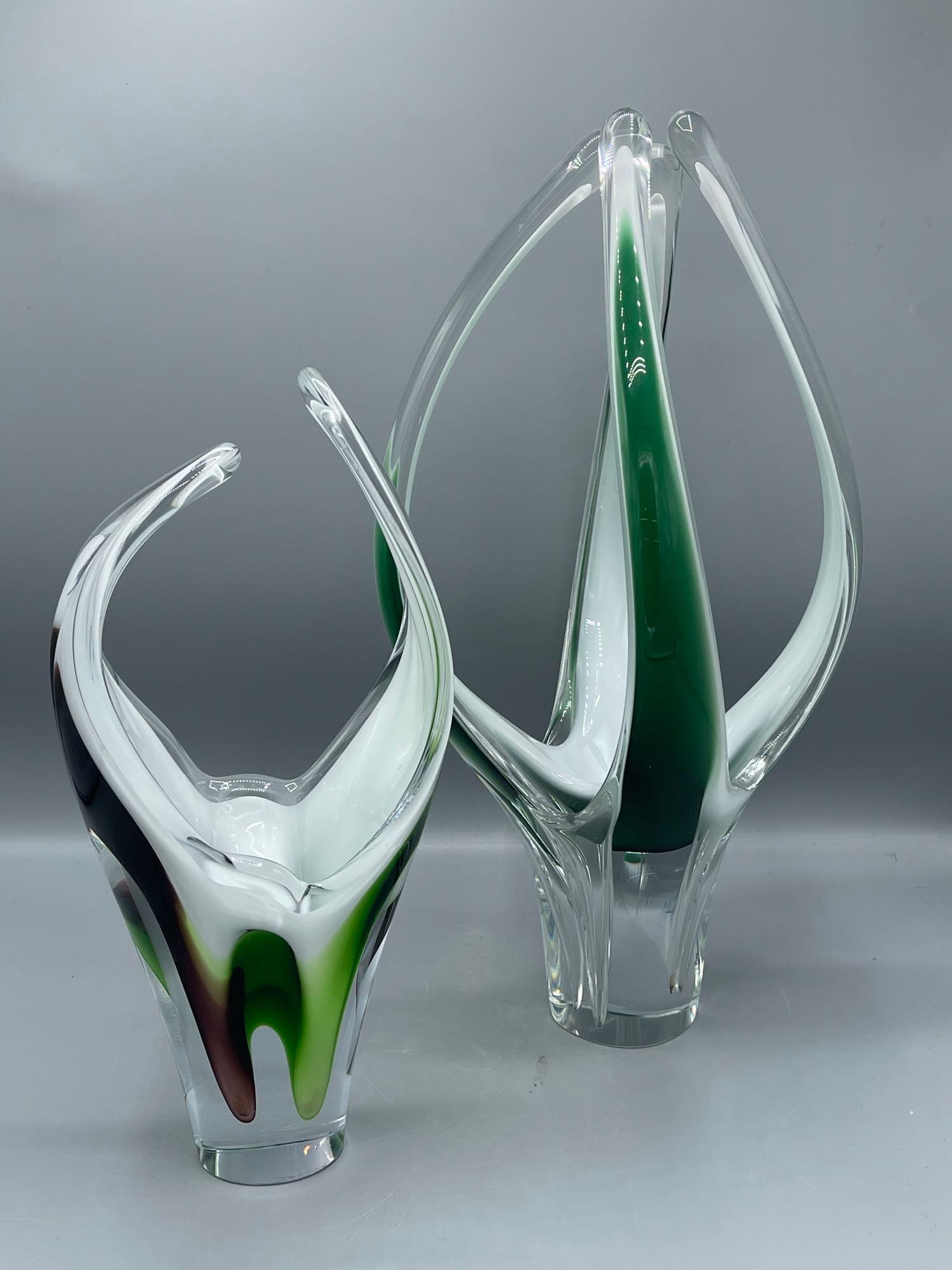 Pair of Flygfors Art Glass Sculptures (1 of 9)