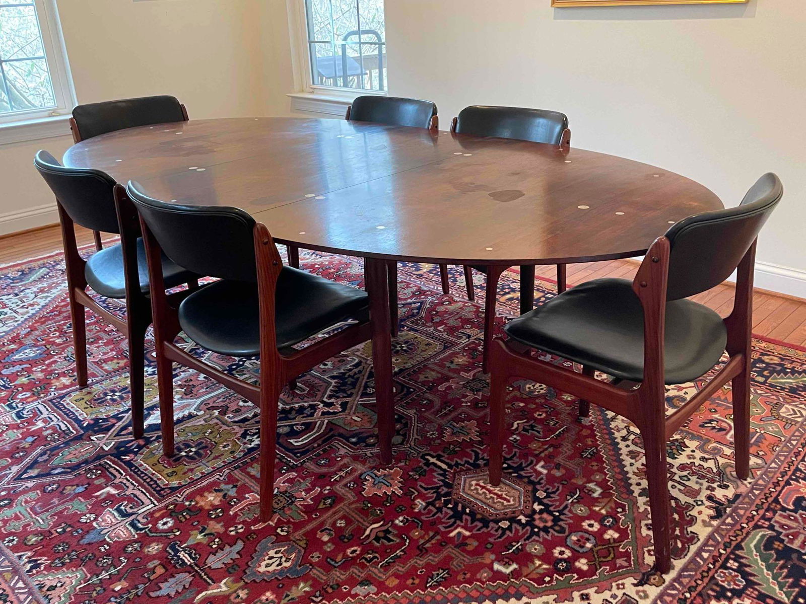 Finn Juhl Rosewood Judas Extension Dining Table (1 of 8)