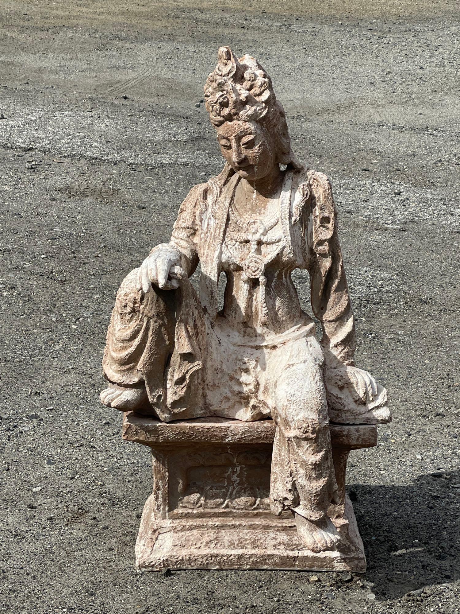 Two-Part Guan Yin Garden Sculpture (1 of 3)