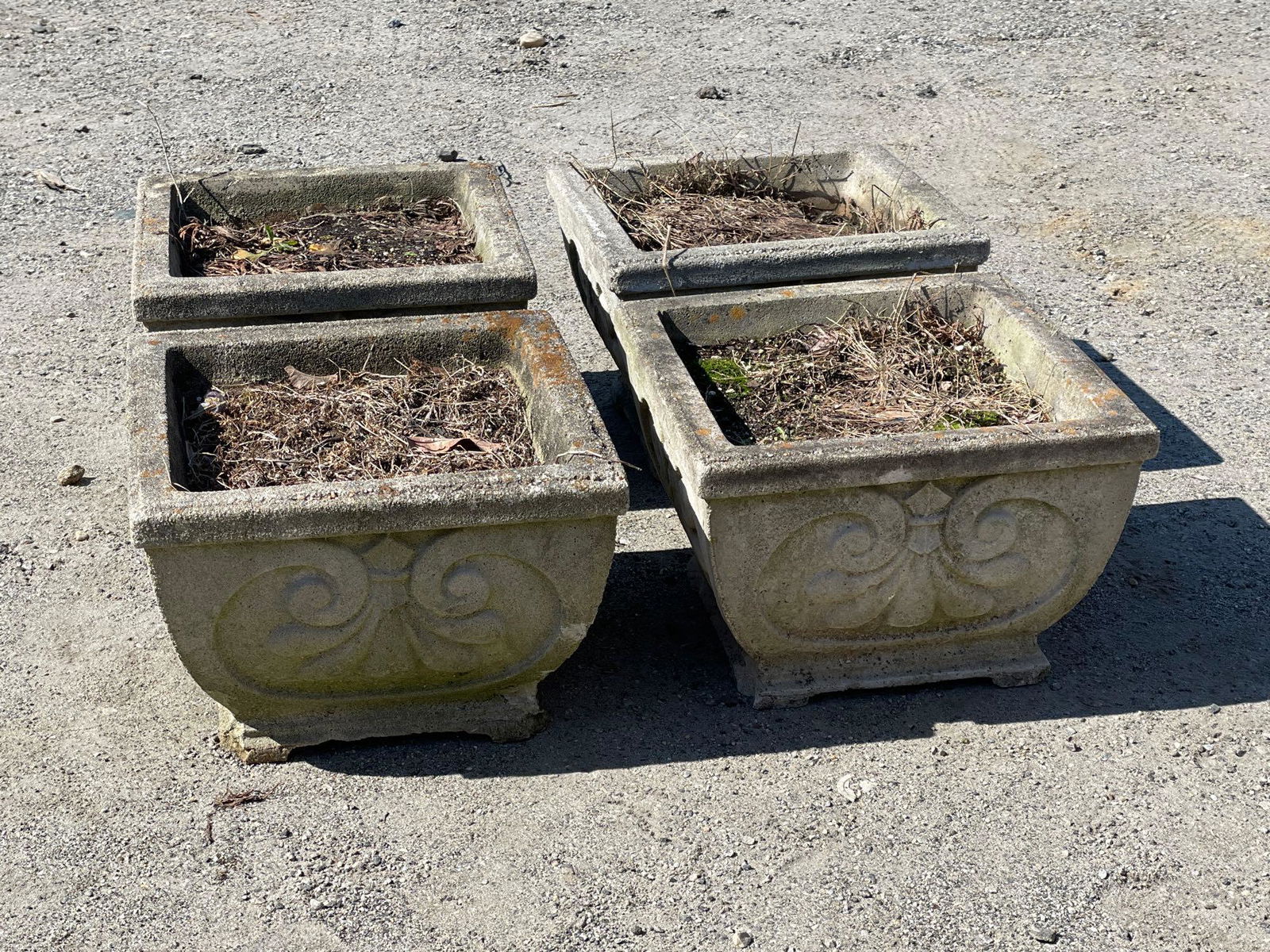 Four Cast Stone Garden Planters (1 of 4)