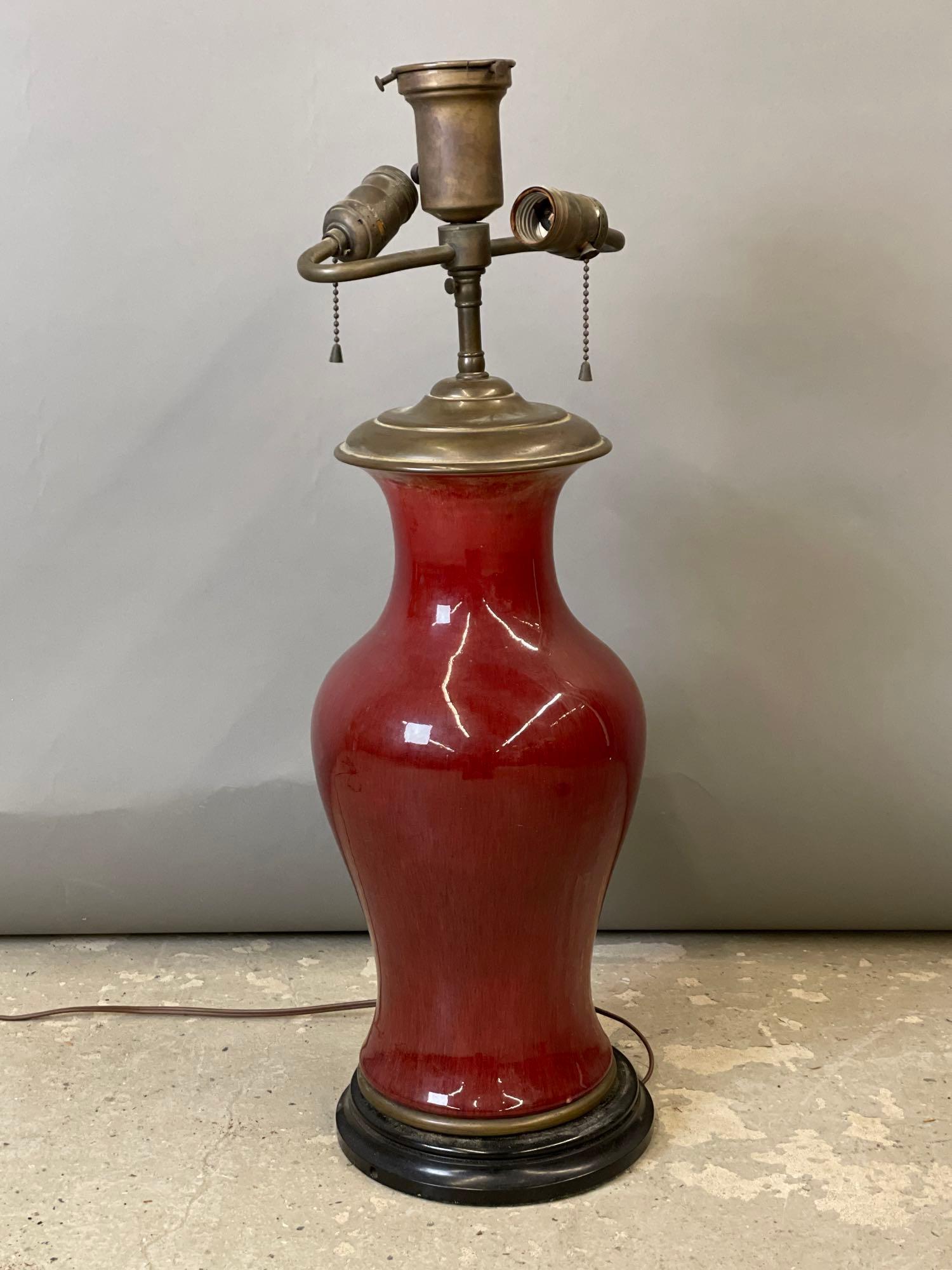 Chinese Sang de Boeuf Table Lamp (1 of 6)