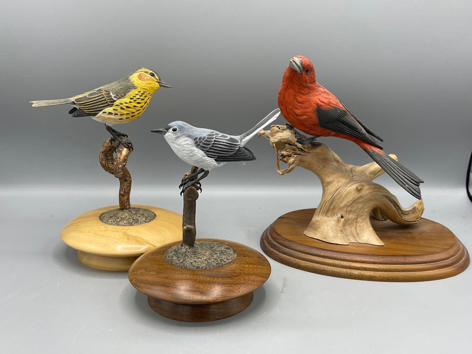 Three Carved Bird Figurines (1 of 9)