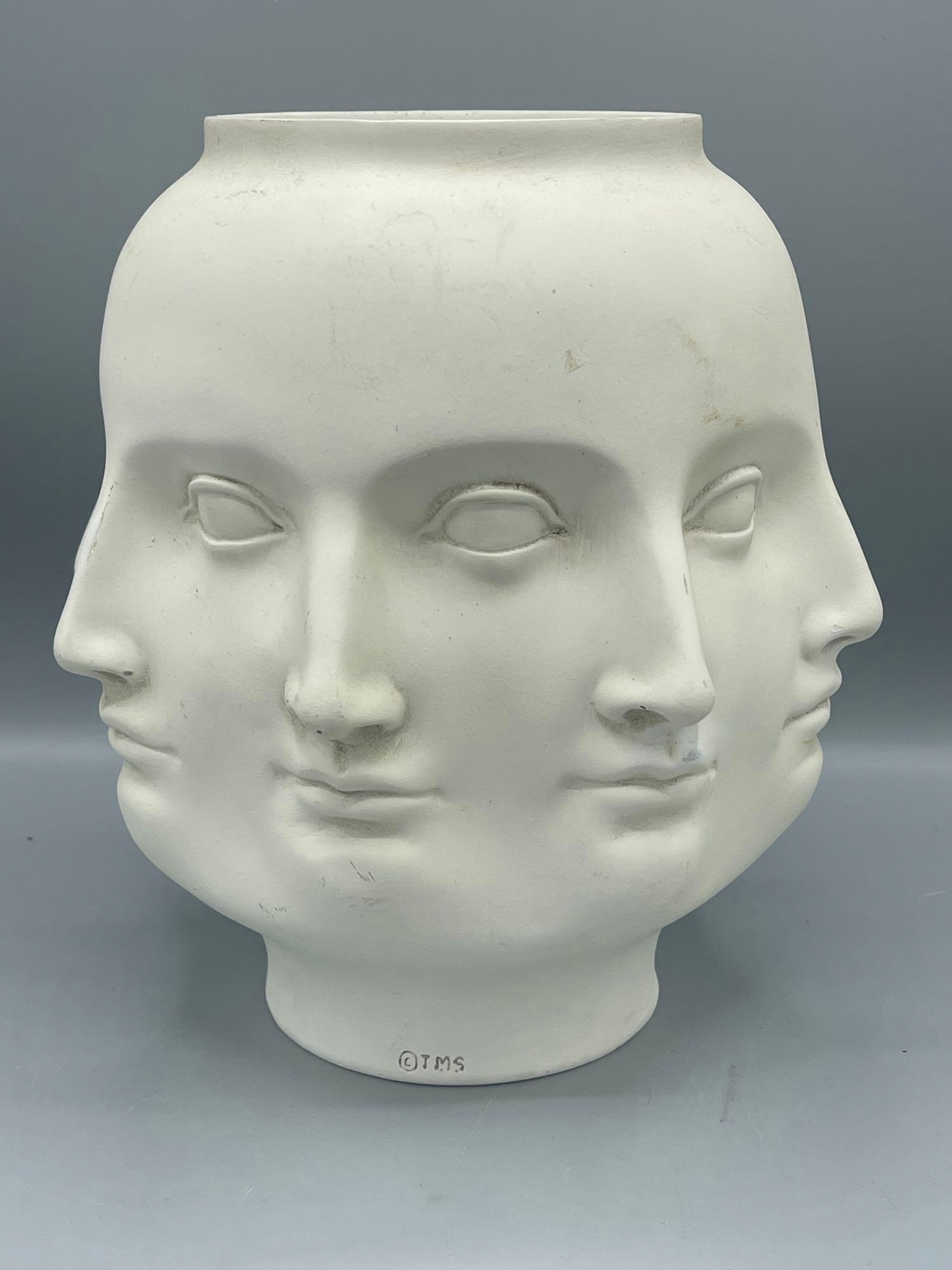 TMS Fornisetti-style Perpetual Face Vase (1 of 6)