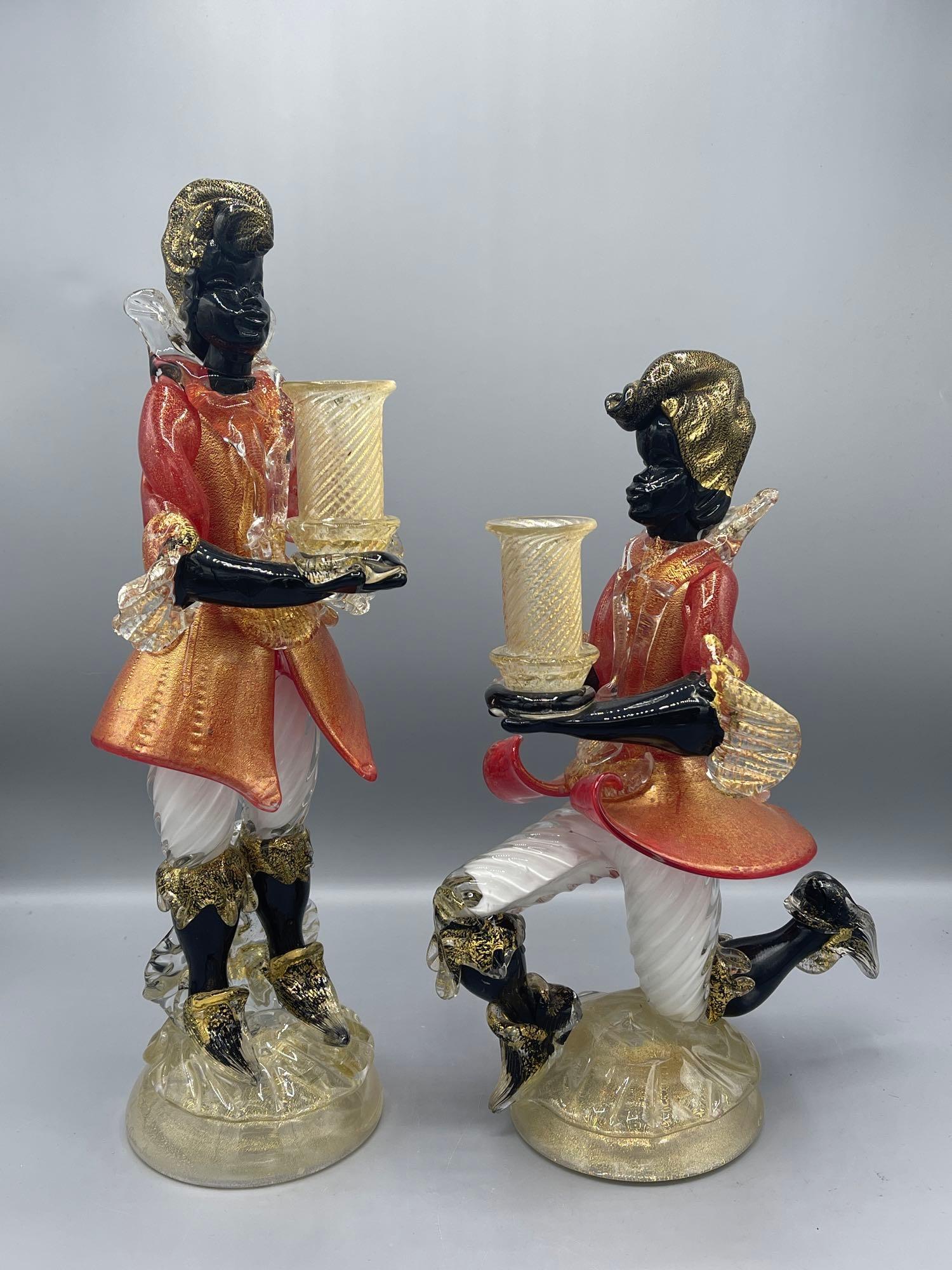 Pair of Venetian Murano Candle Holders (1 of 13)