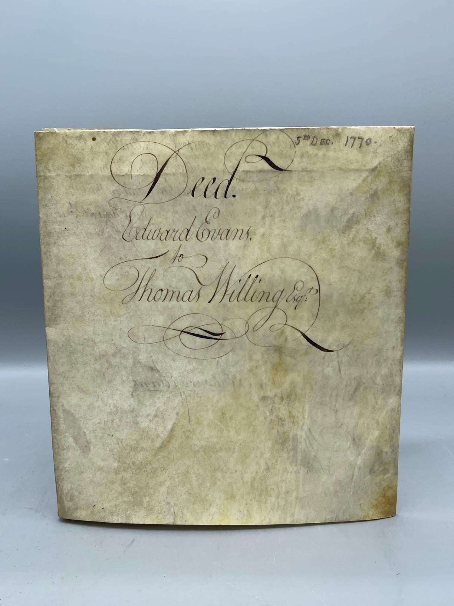 1770 Philadelphia Land Deed (1 of 5)