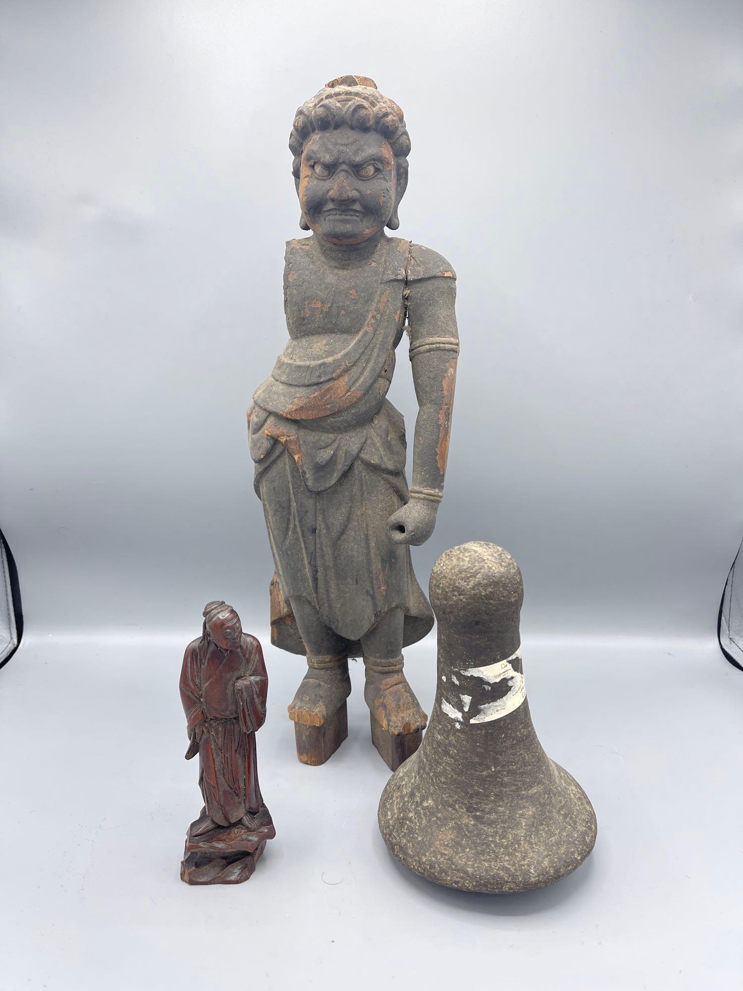 Carved Wood Figures and Tool (1 of 11)