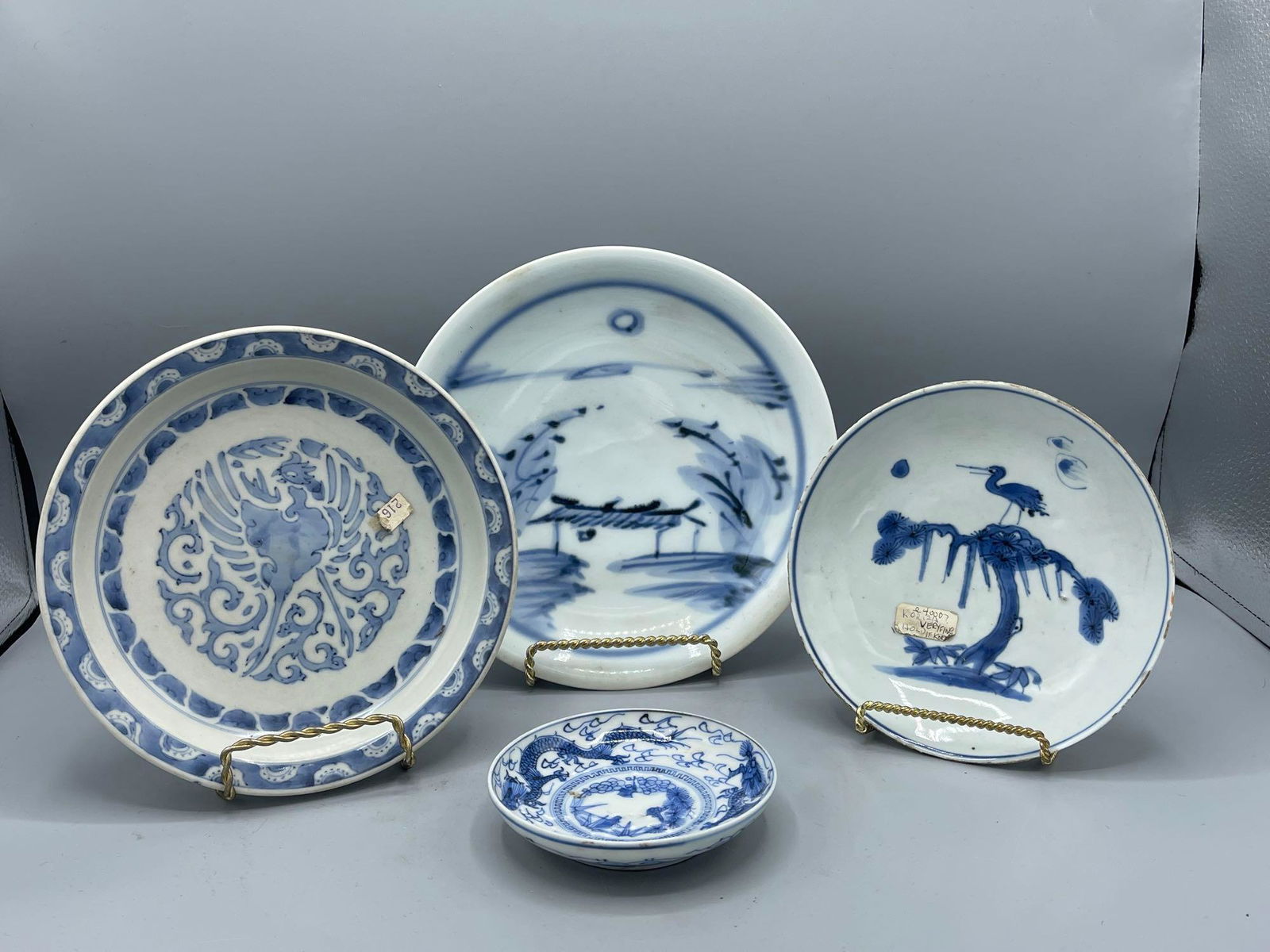 Four Asian Blue & White Porcelain Bowls (1 of 12)
