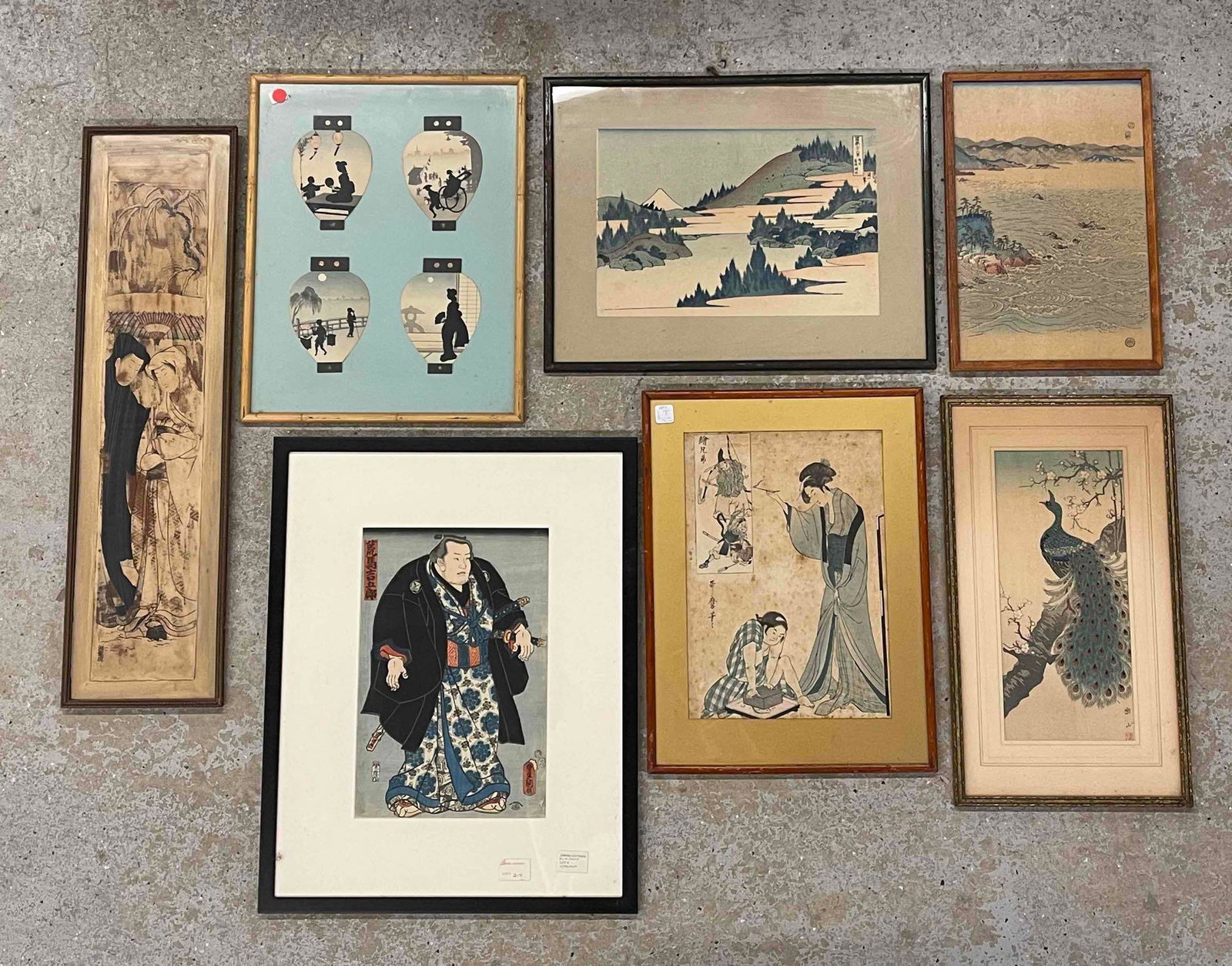 Collection of Seven Japanese Woodblock Prints (1 of 9)