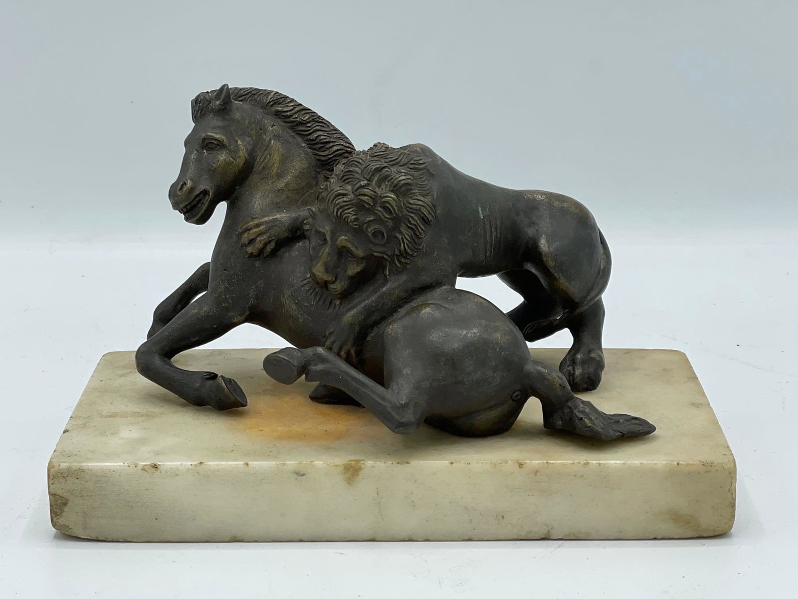 Bronze Sculpture of a Horse and Lion (1 of 4)