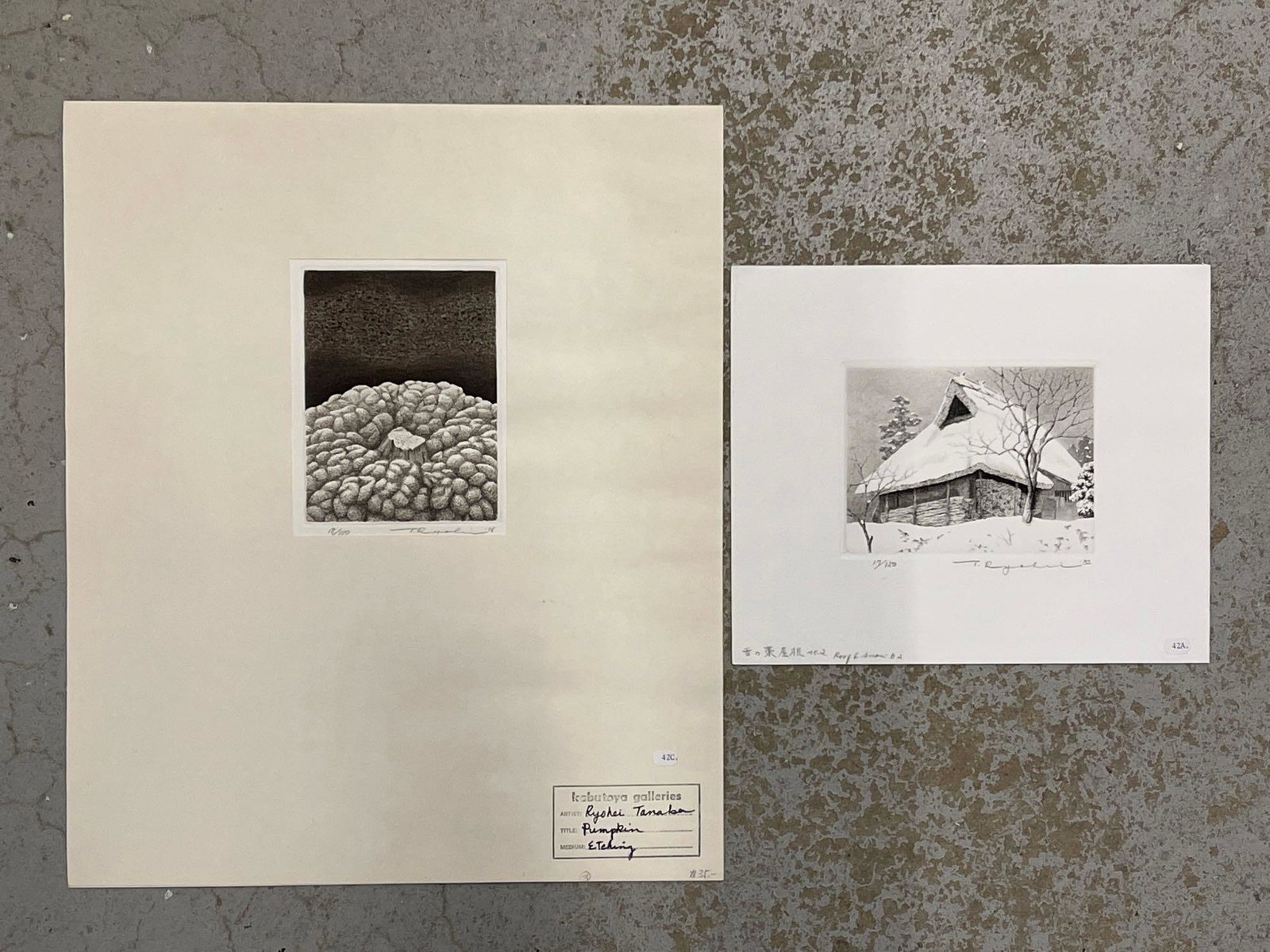 Two Ryohei Tanaka Etchings (1 of 3)