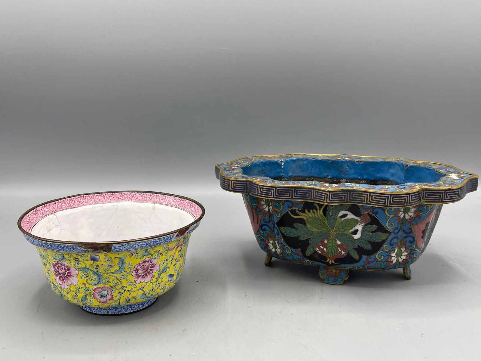 Two Chinese Cloisonne-style Vessels (1 of 10)