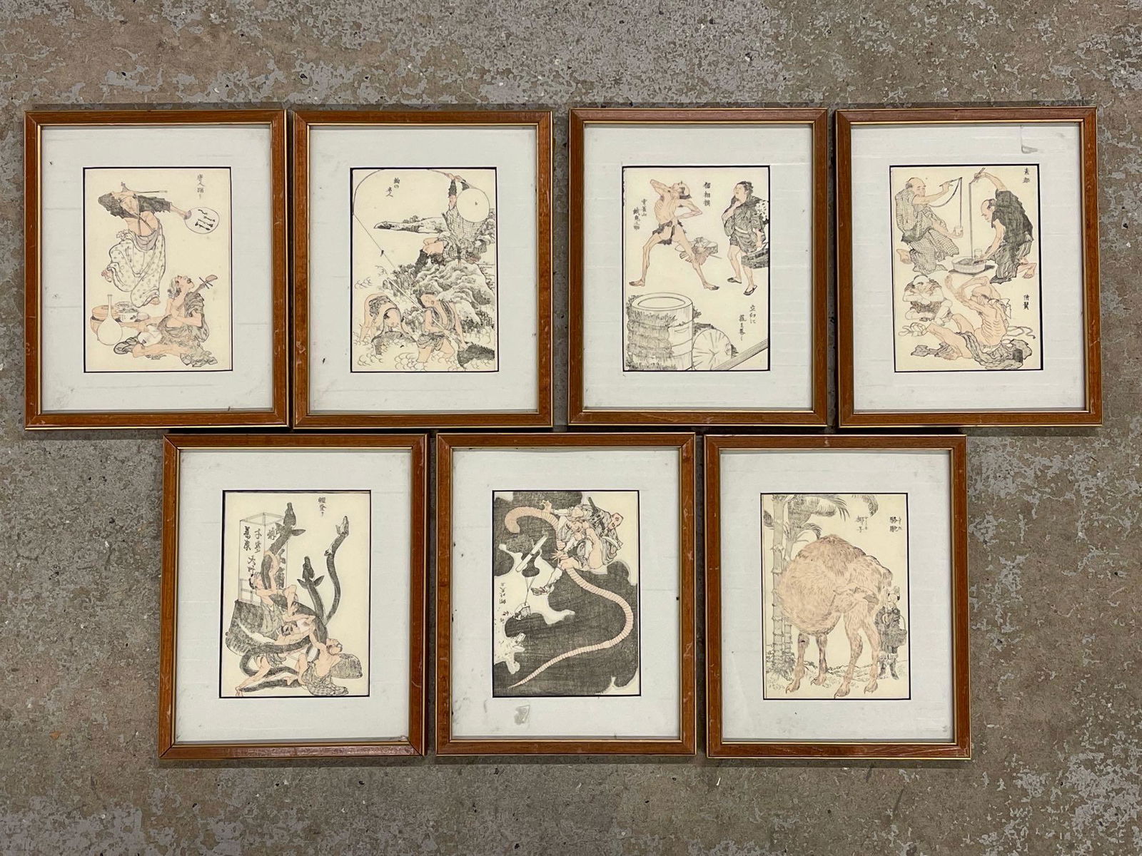 Seven Hokusai Manga Prints (1 of 10)