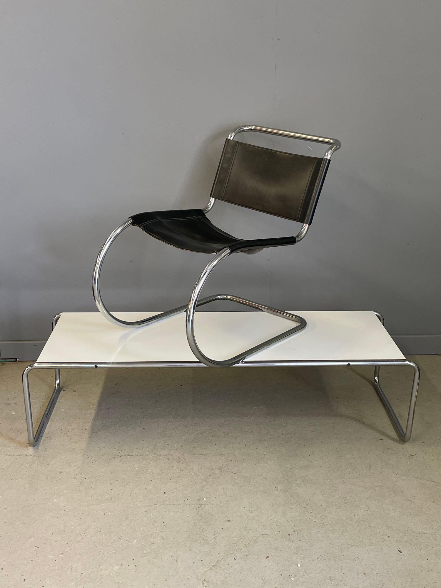 Modernist Chrome Cocktail Table and Chair (1 of 9)