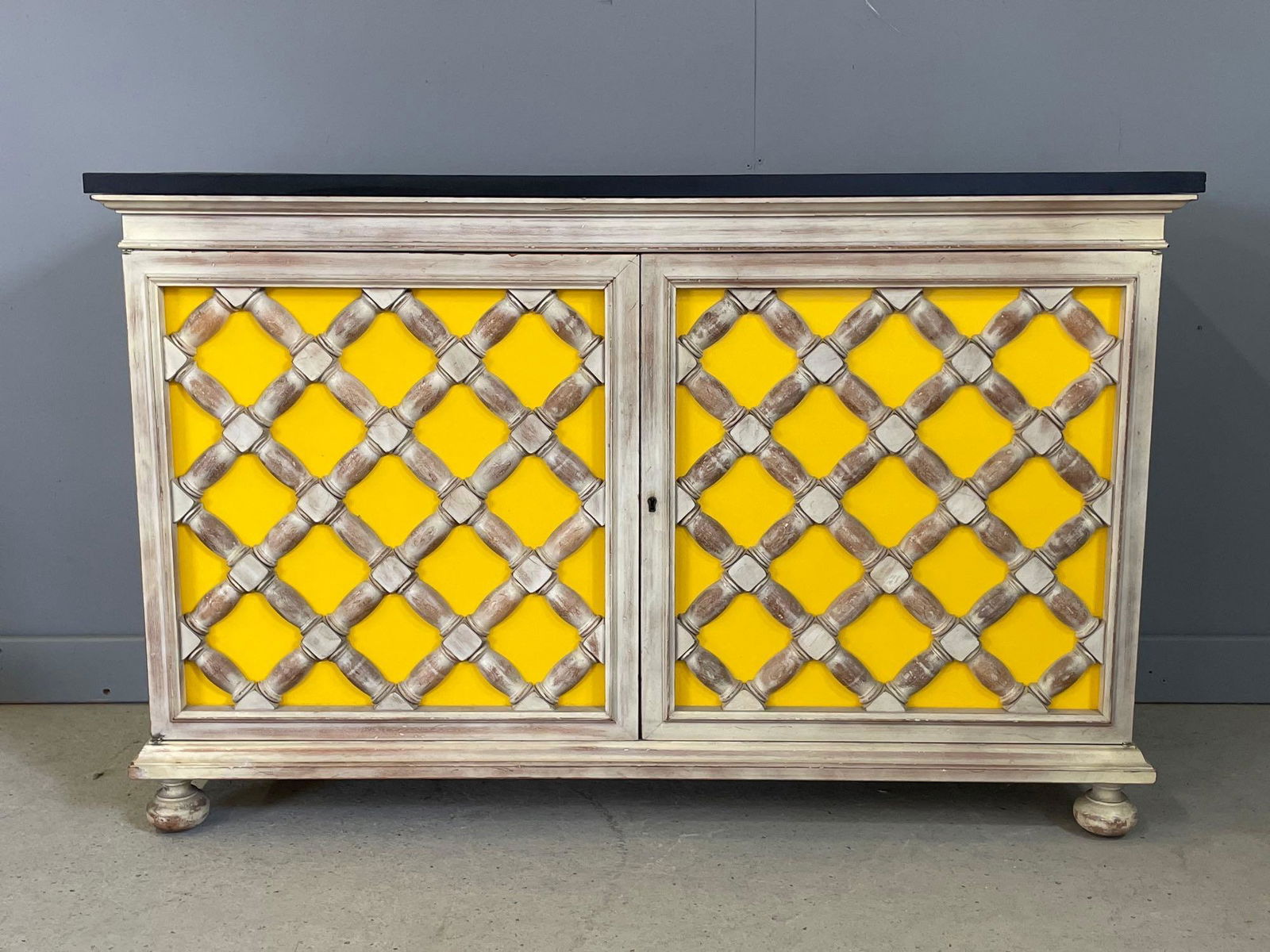 Dorothy Draper-style Slate Top Cabinet (1 of 7)