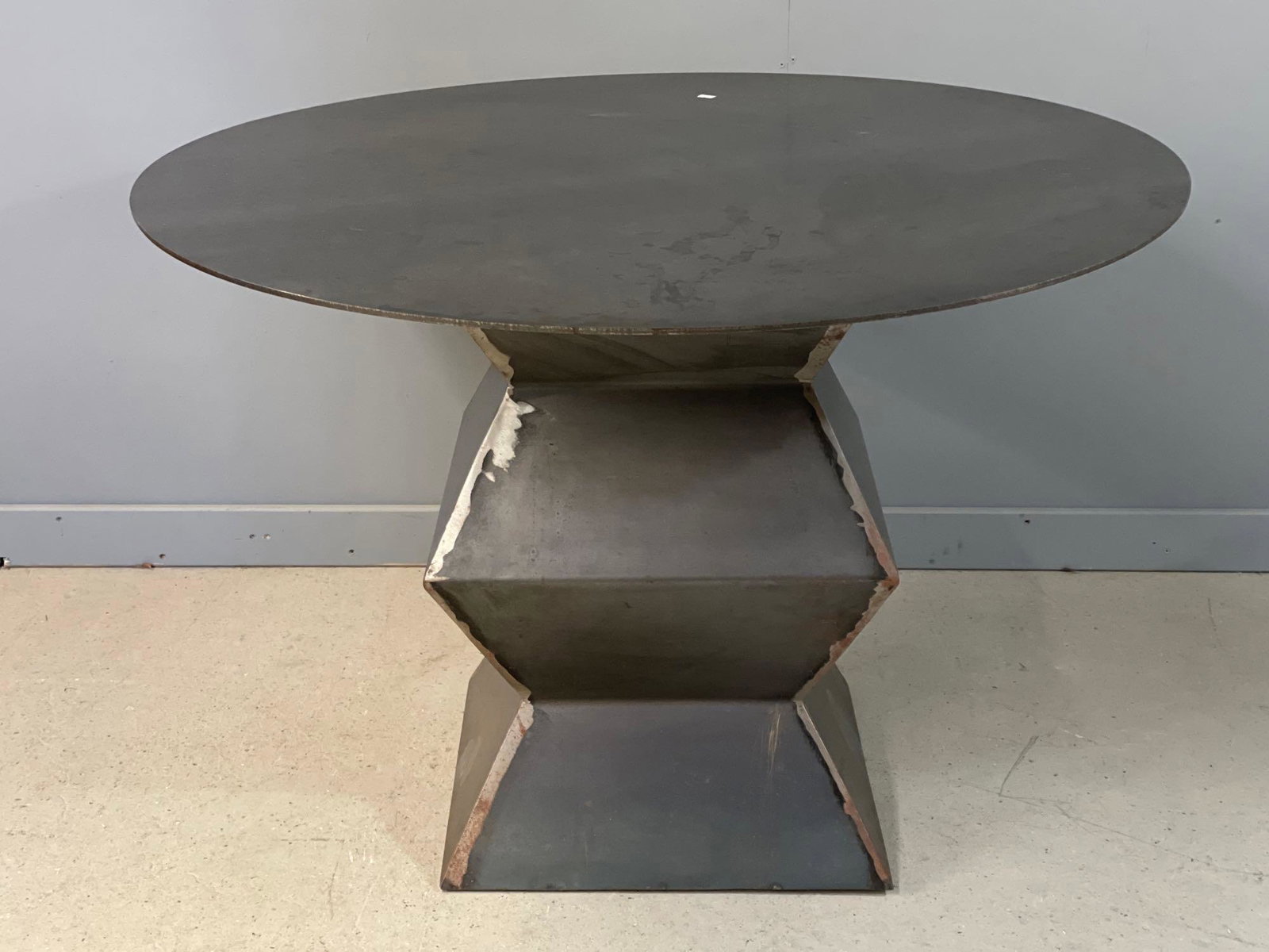 Steel Dining Table with Zig-Zag Base (1 of 5)