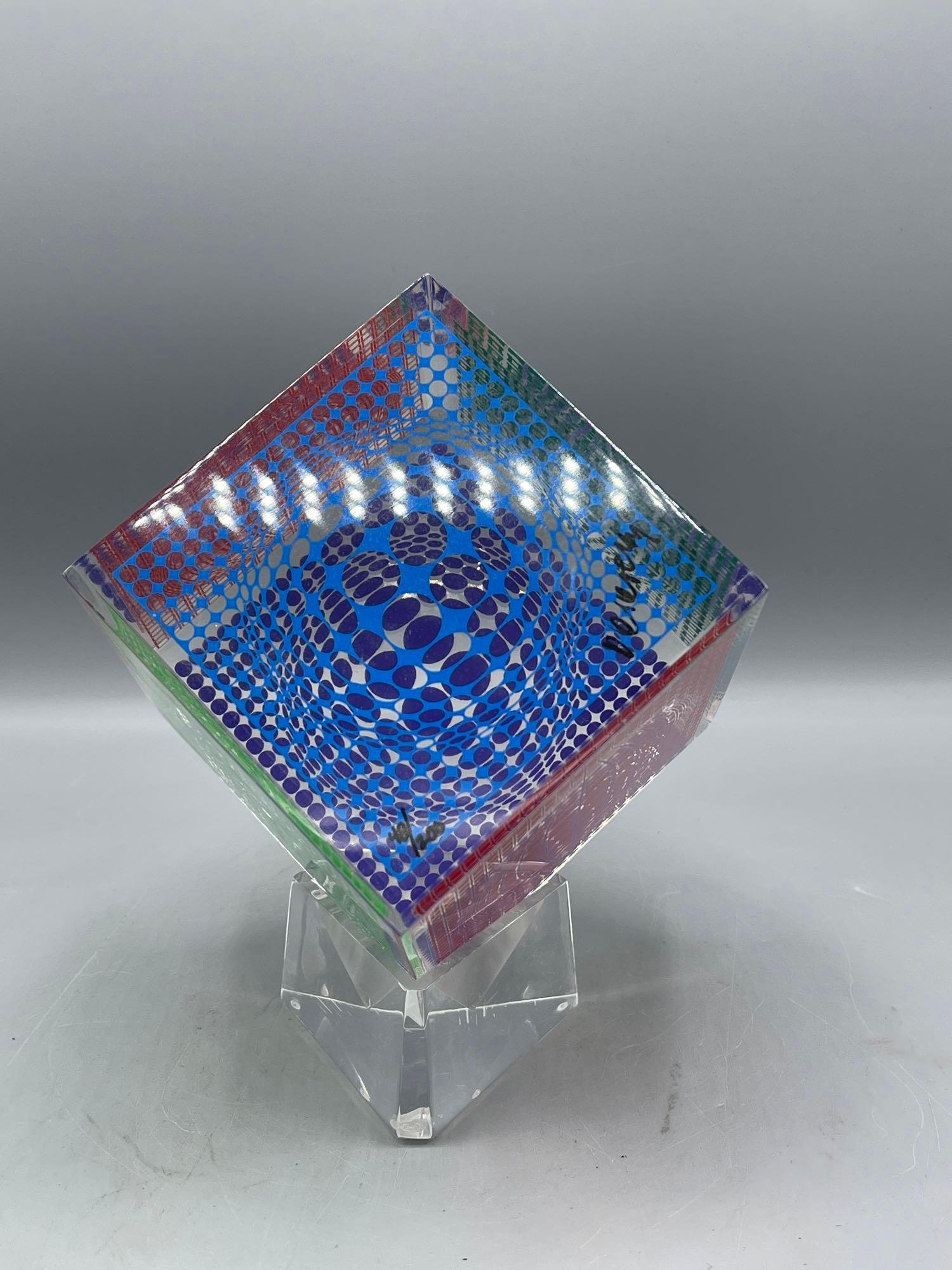 Victor Vasarely Cube Sculpture (1 of 6)