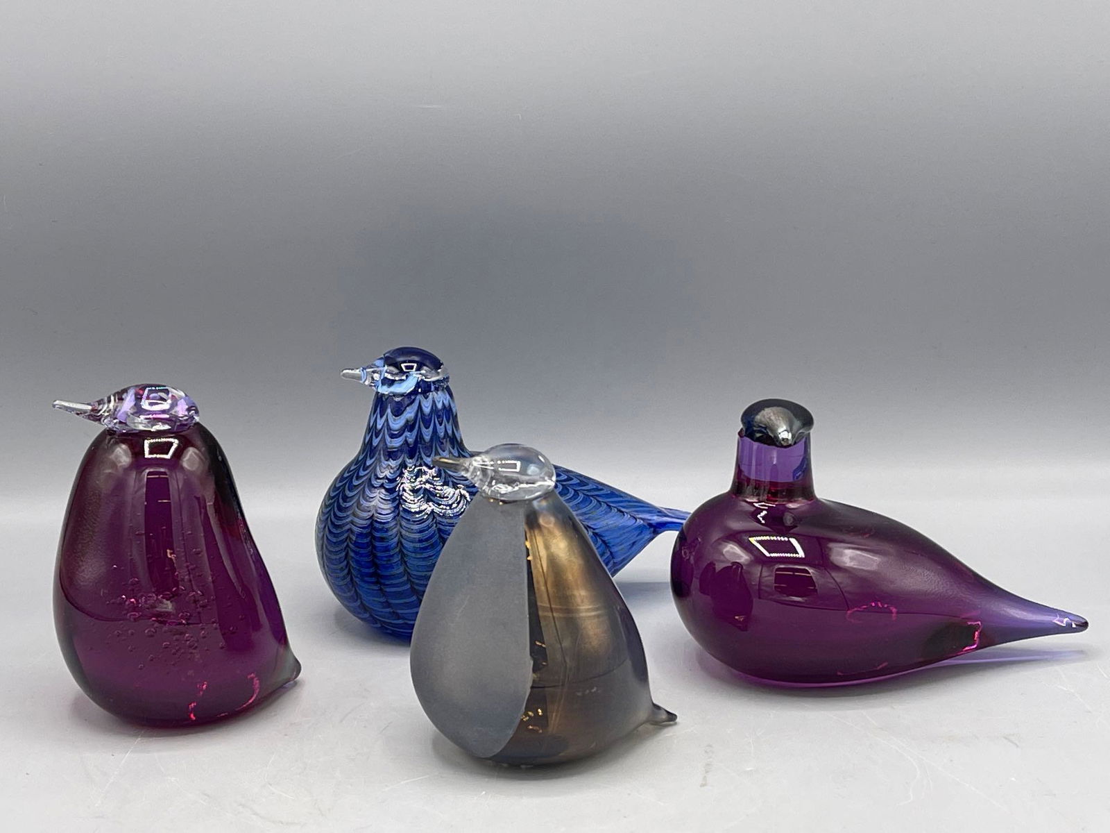 Four Oiva Toikka Art Glass Birds (1 of 17)