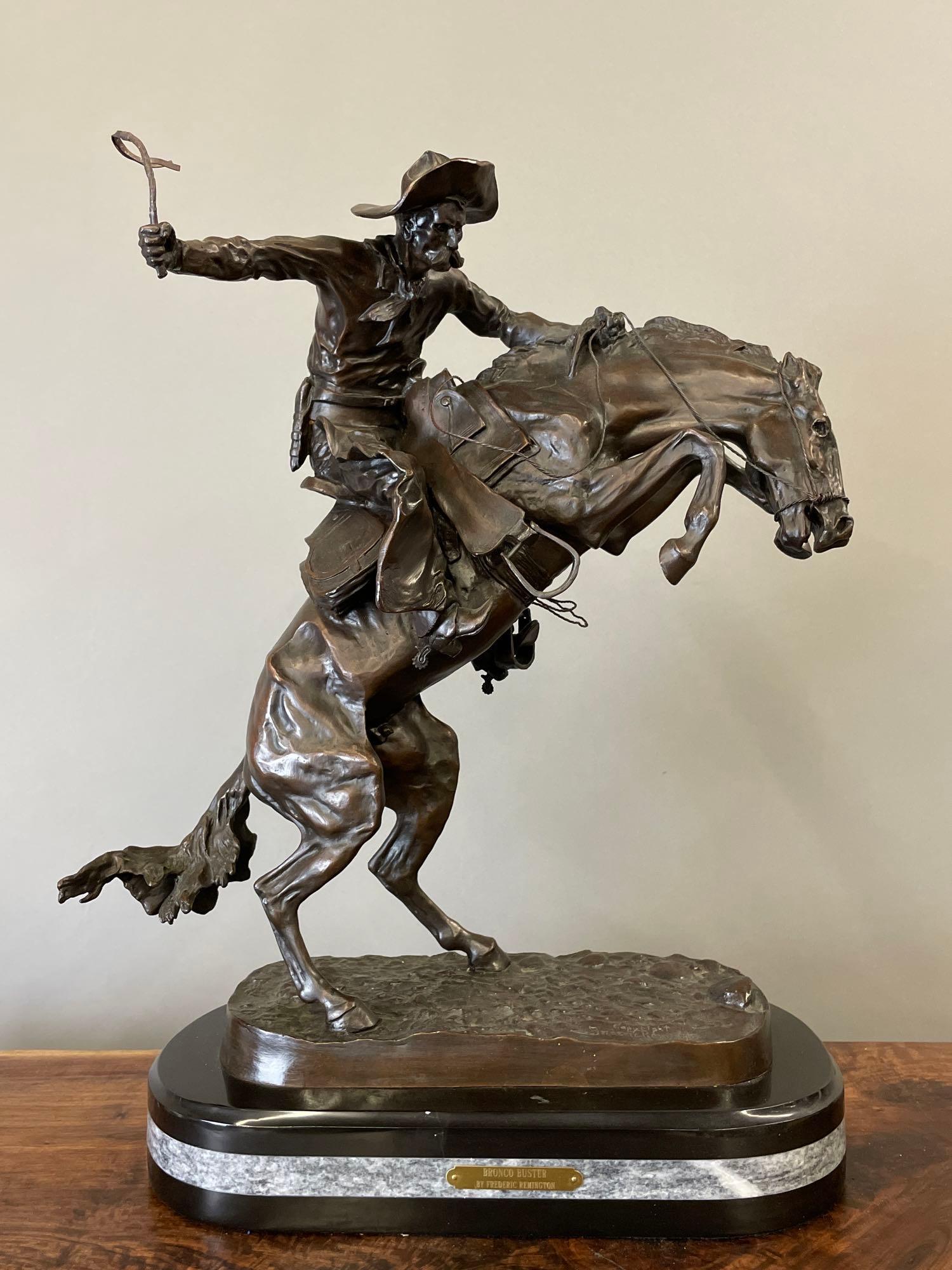 After Frederic Remington. Bronze, Bronco Buster (1 of 4)