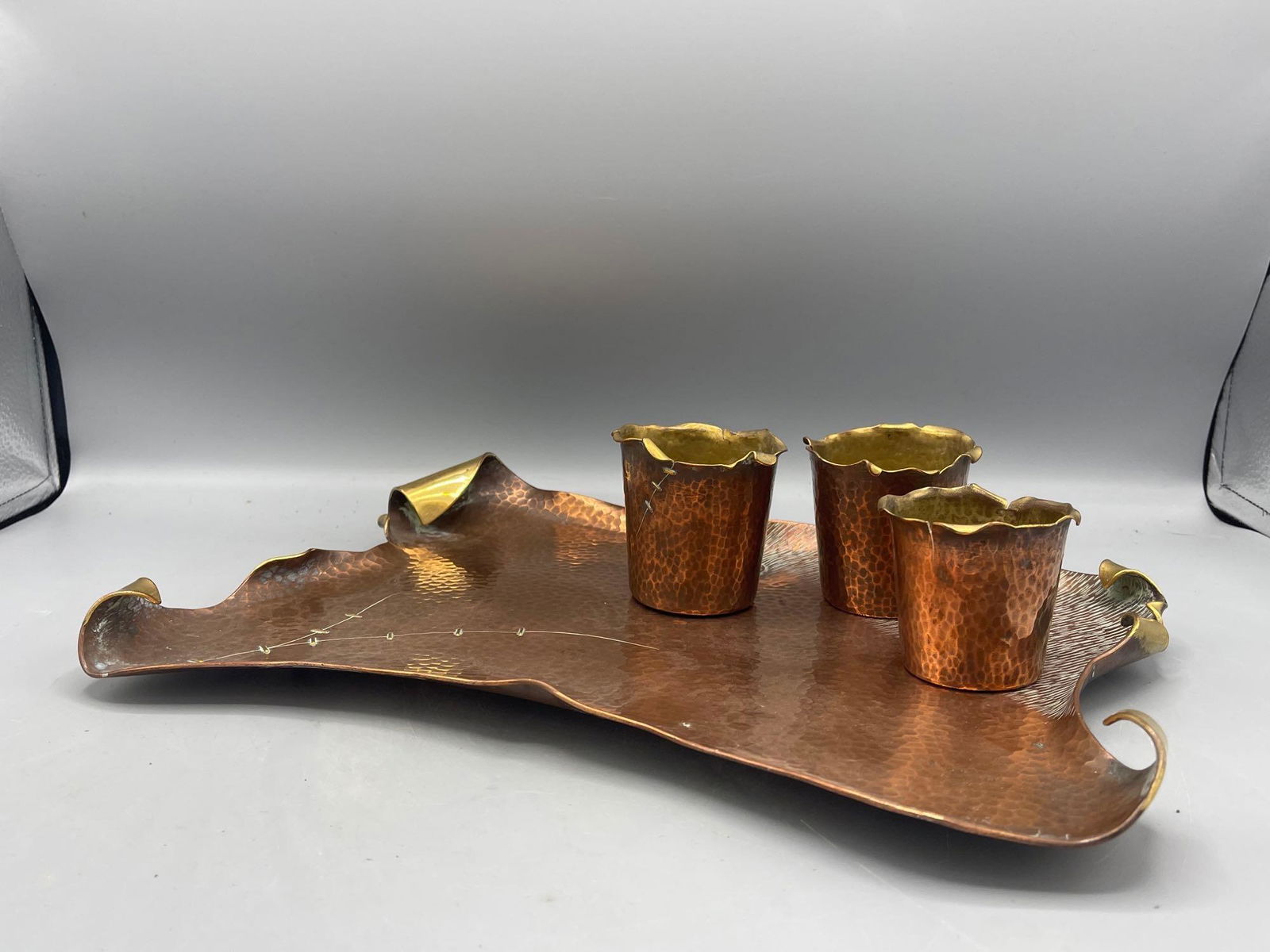Maison Giroux Copper Tray and Cups (1 of 6)