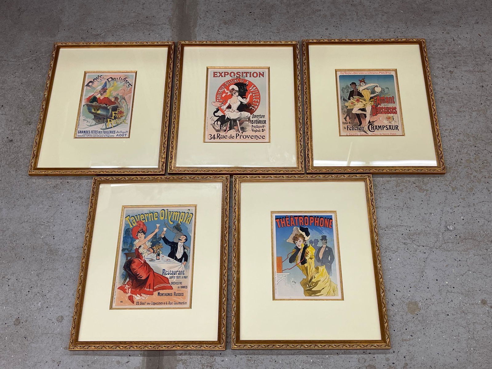 Five French Poster Lithographs, Cheret & Noury (1 of 20)