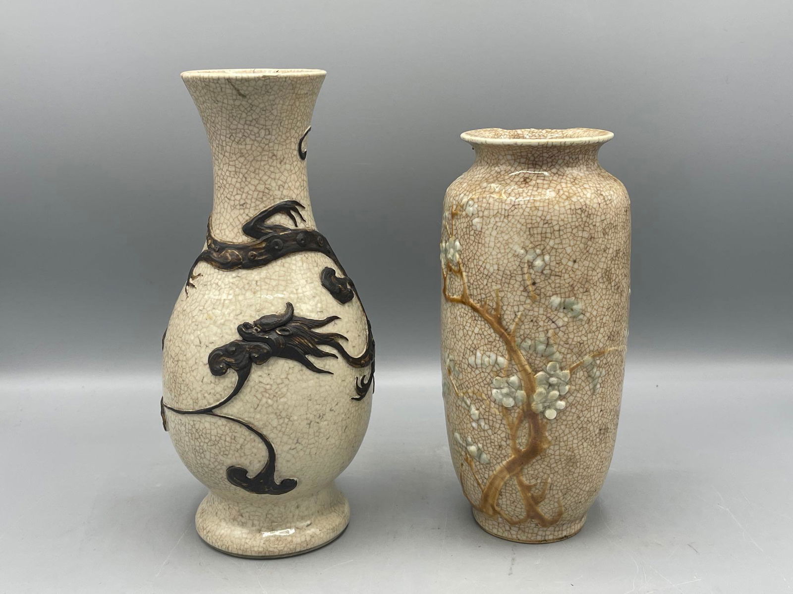 Two Chinese Crackle Glaze Vases (1 of 11)