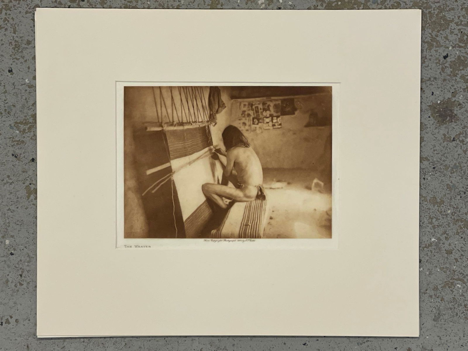 Edward Curtis. Photogravure, The Weaver (1 of 3)