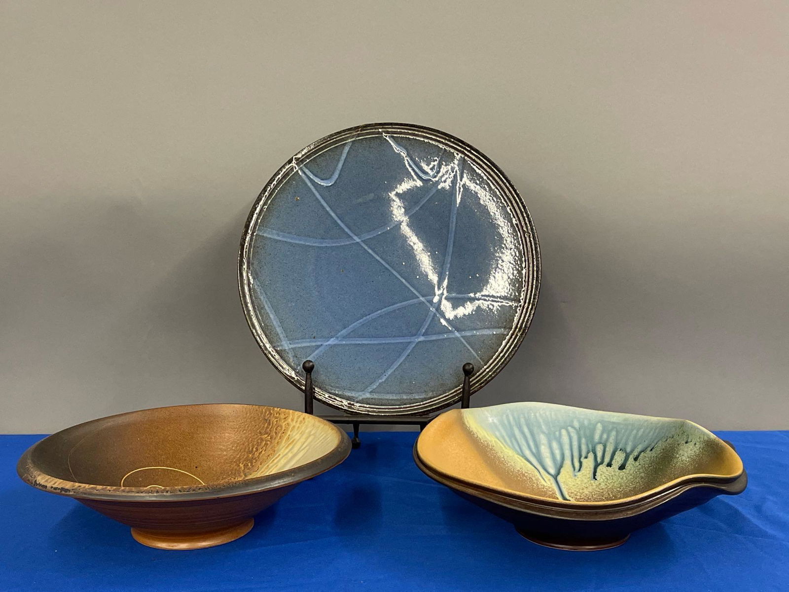 Three-piece Studio Pottery Grouping (1 of 9)