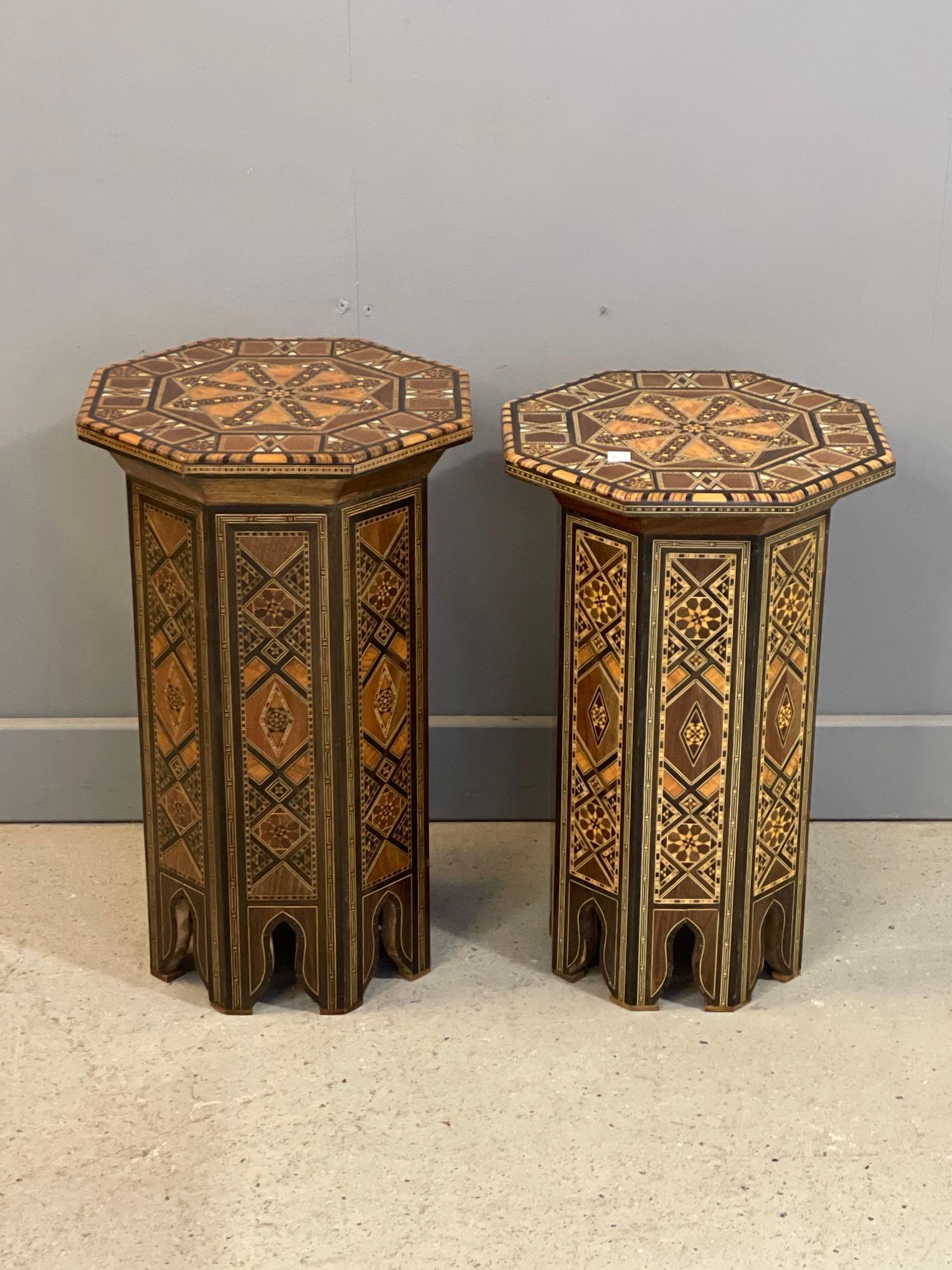 Pair of Syrian Inlaid Occasional Tables (1 of 5)