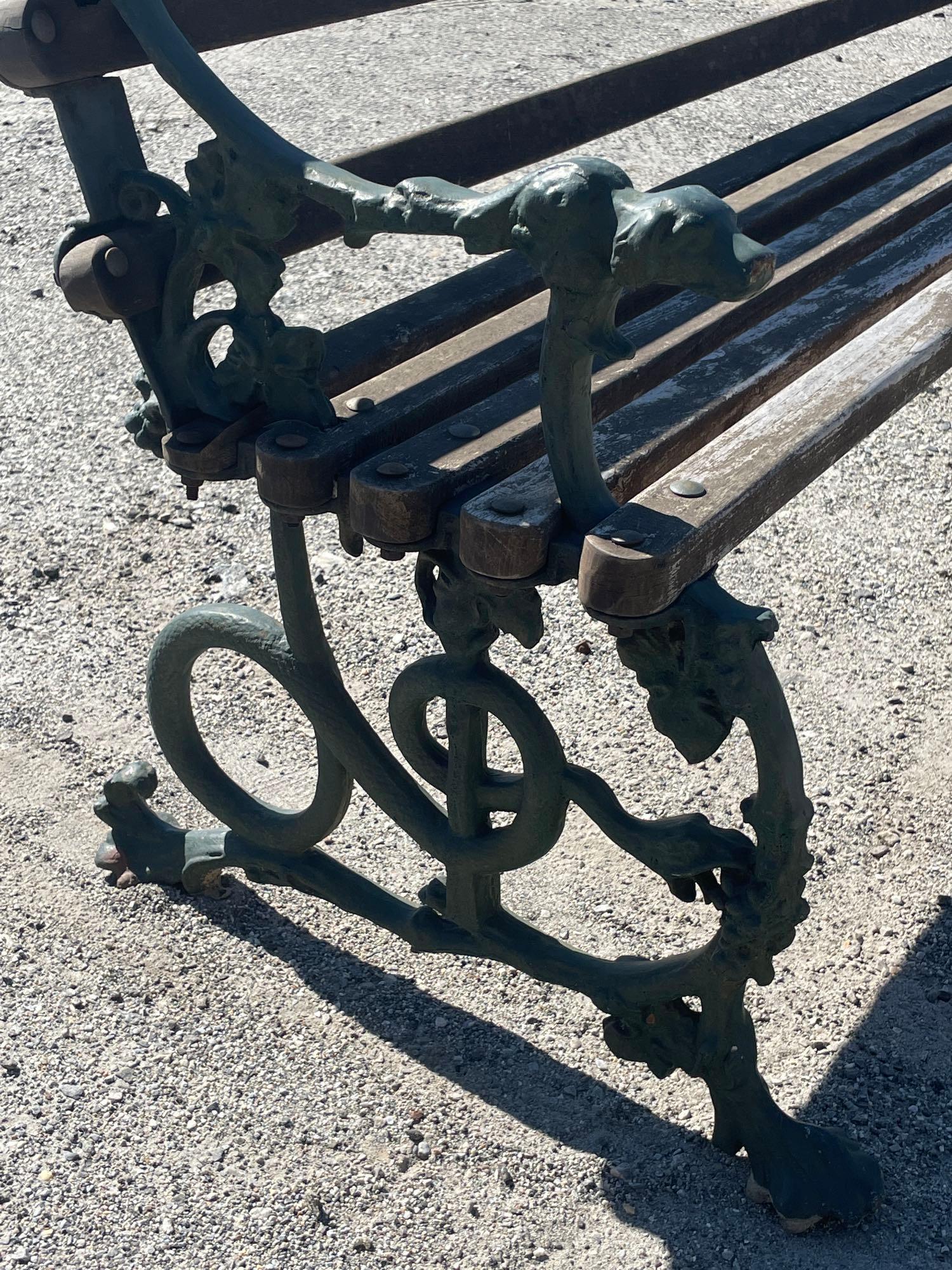 Snake and Dog Cast Iron Garden Bench (1 of 6)