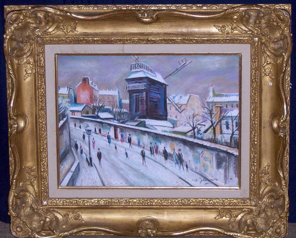 W. James. Pastel/Paper; French Scene.