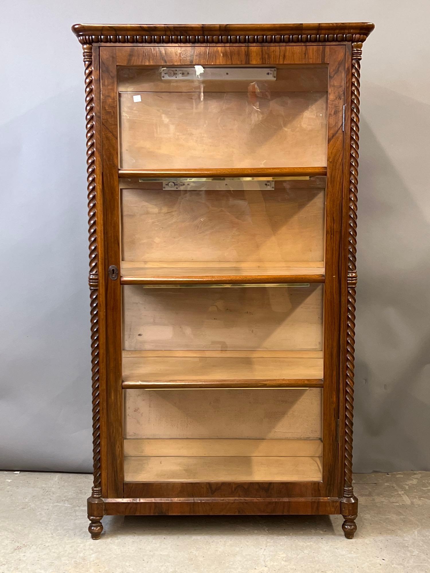 Victorian Walnut Curio Cabinet (1 of 6)