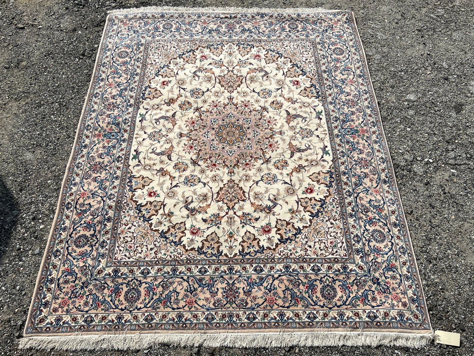 Persian Silk Blend Area Carpet, 6ft 4in x 8ft 9in (1 of 5)