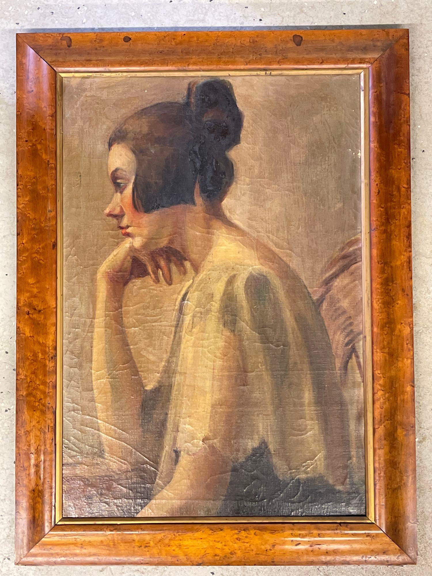 Unsigned. Oil/Canvas, Portrait of a Woman (1 of 4)