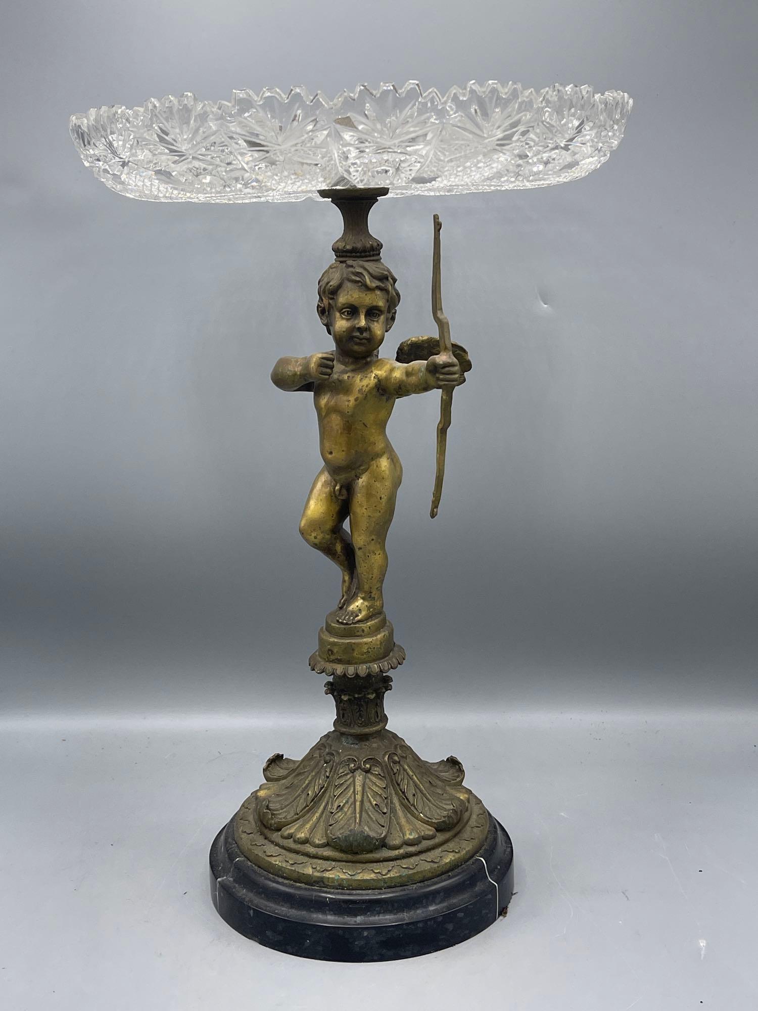 19th C Bronze and Crystal Epergne (1 of 7)