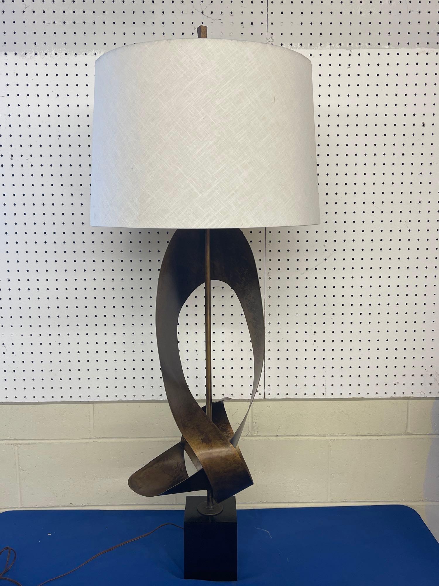 Monumental Sculptural Laurel Table Lamp (1 of 3)