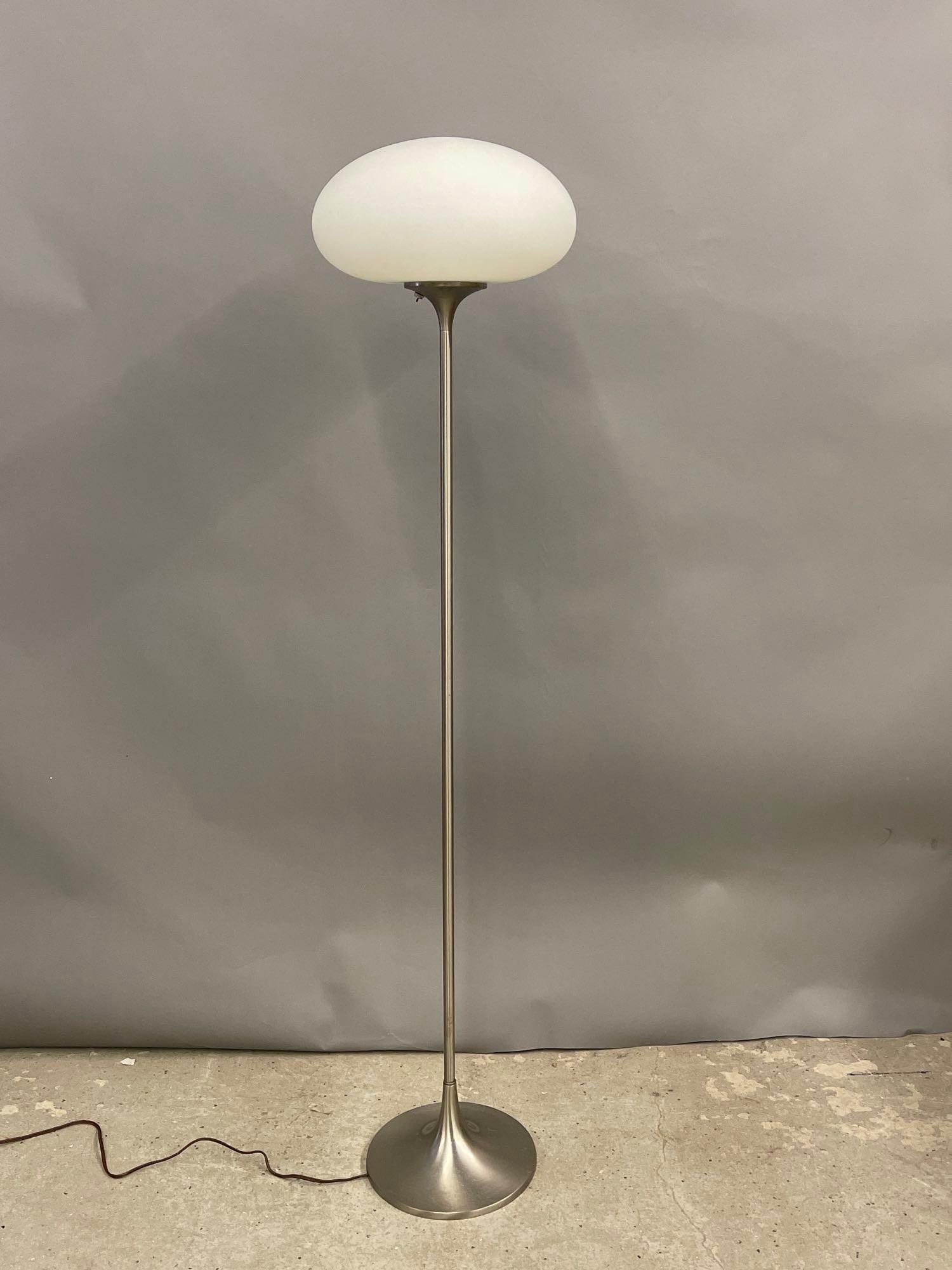 Laurel Glass & Chrome Mushroom Lamp (1 of 4)