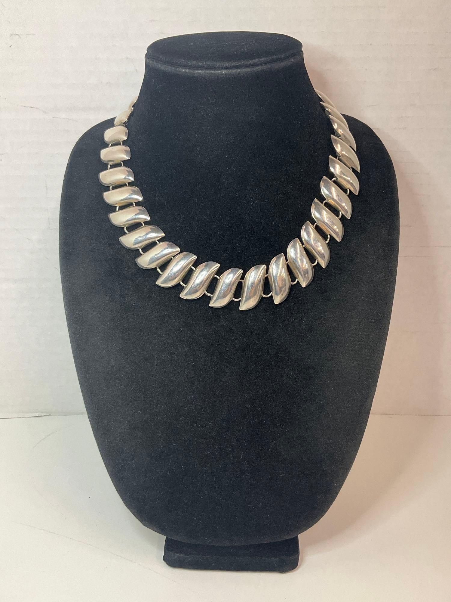 Taxco Sterling Link Necklace (1 of 7)