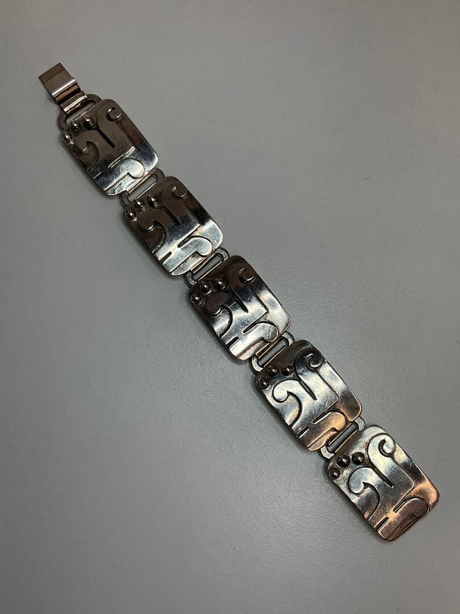 Taxco Sterling Link Bracelet (1 of 8)