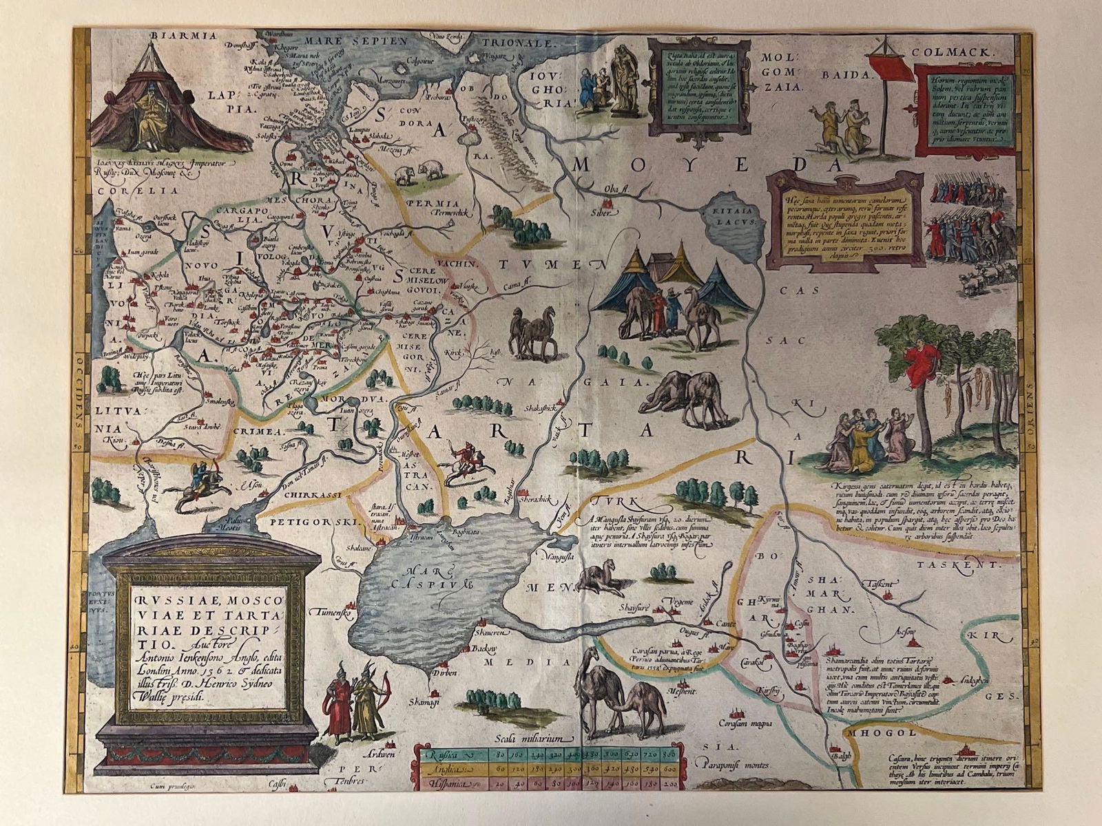 Ortelius Hand-colored Map, Russiae (1 of 4)